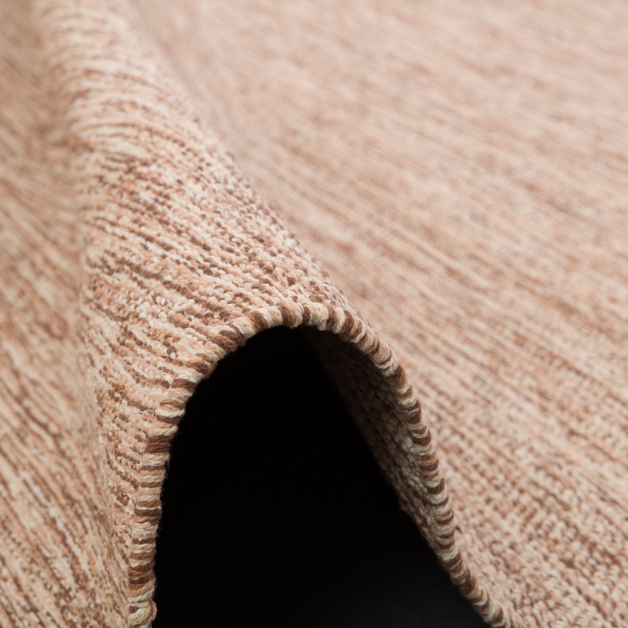 Pergamon Wollteppich Baumwolle Natur Kelim Teppich Easy Meliert, Rechteckig, Höhe: 8 mm