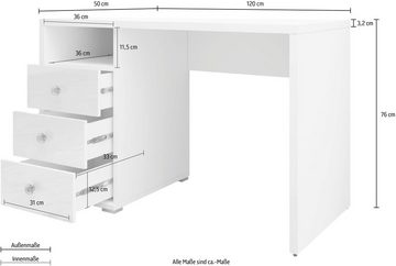 Helvetia Schreibtisch Iris, Mit Hochglanz Front