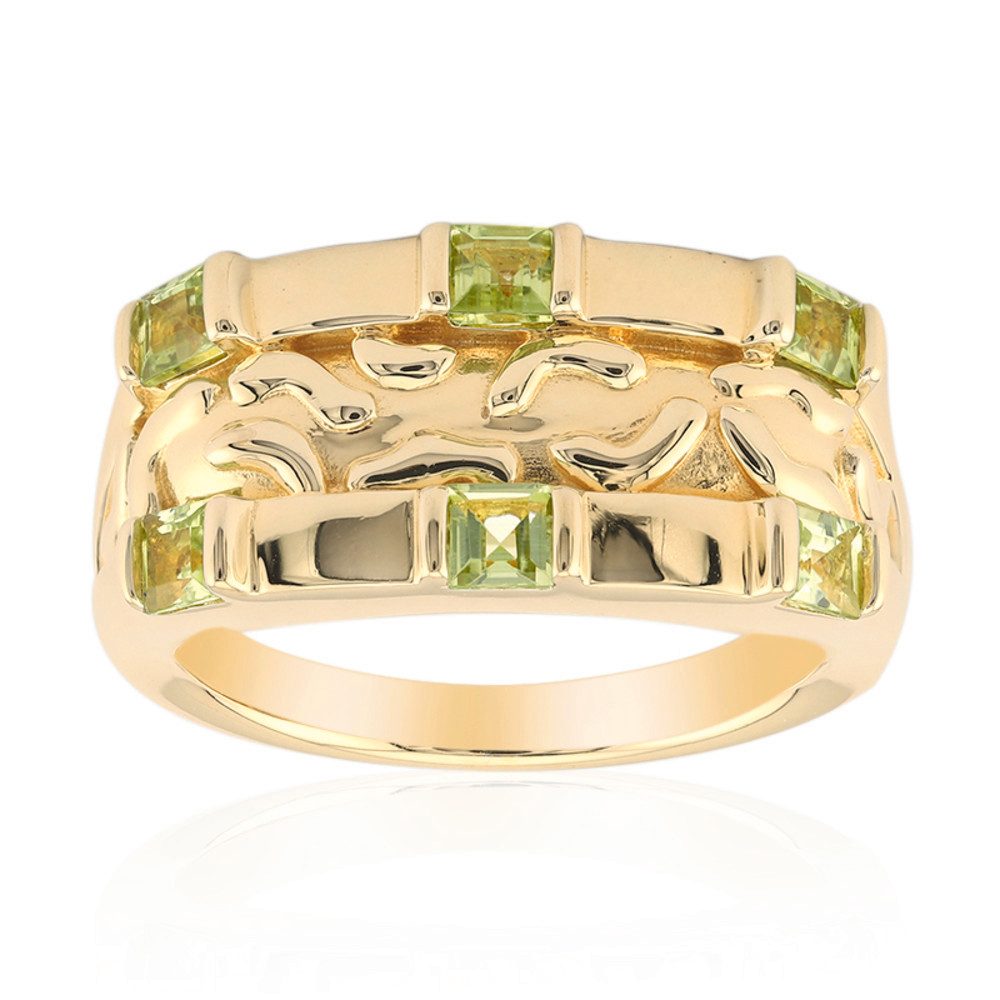 Cavill Silberring Cavill Ring Sterling Silber 0,56 ct Peridot vergoldet Zirkon (1-tlg)