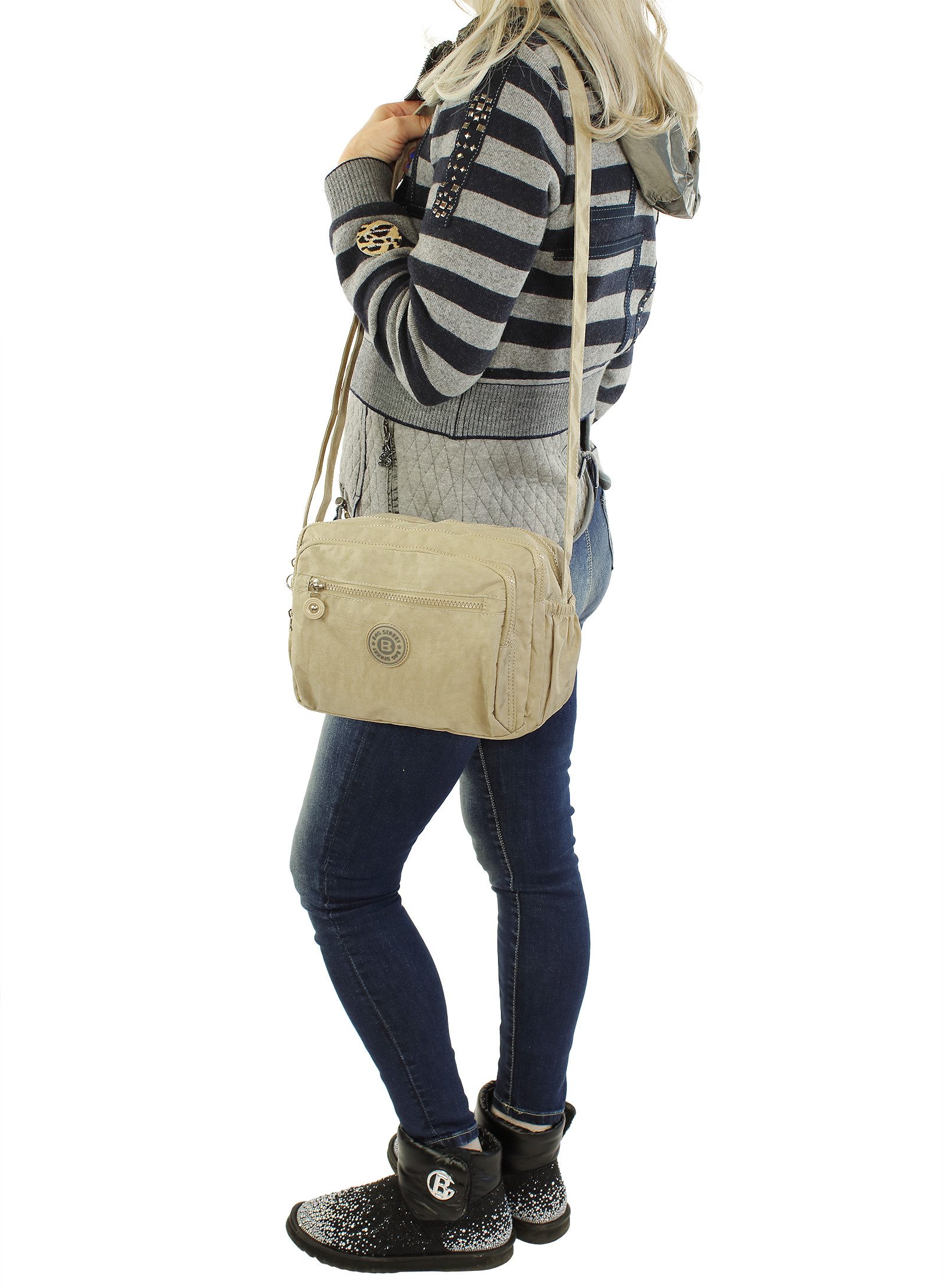 BAG STREET INTERNATIONAL Umhängetasche Leichte Damen Schultertasche Nylon casual Crossbody Bag Freizeittasche, mittelgroß