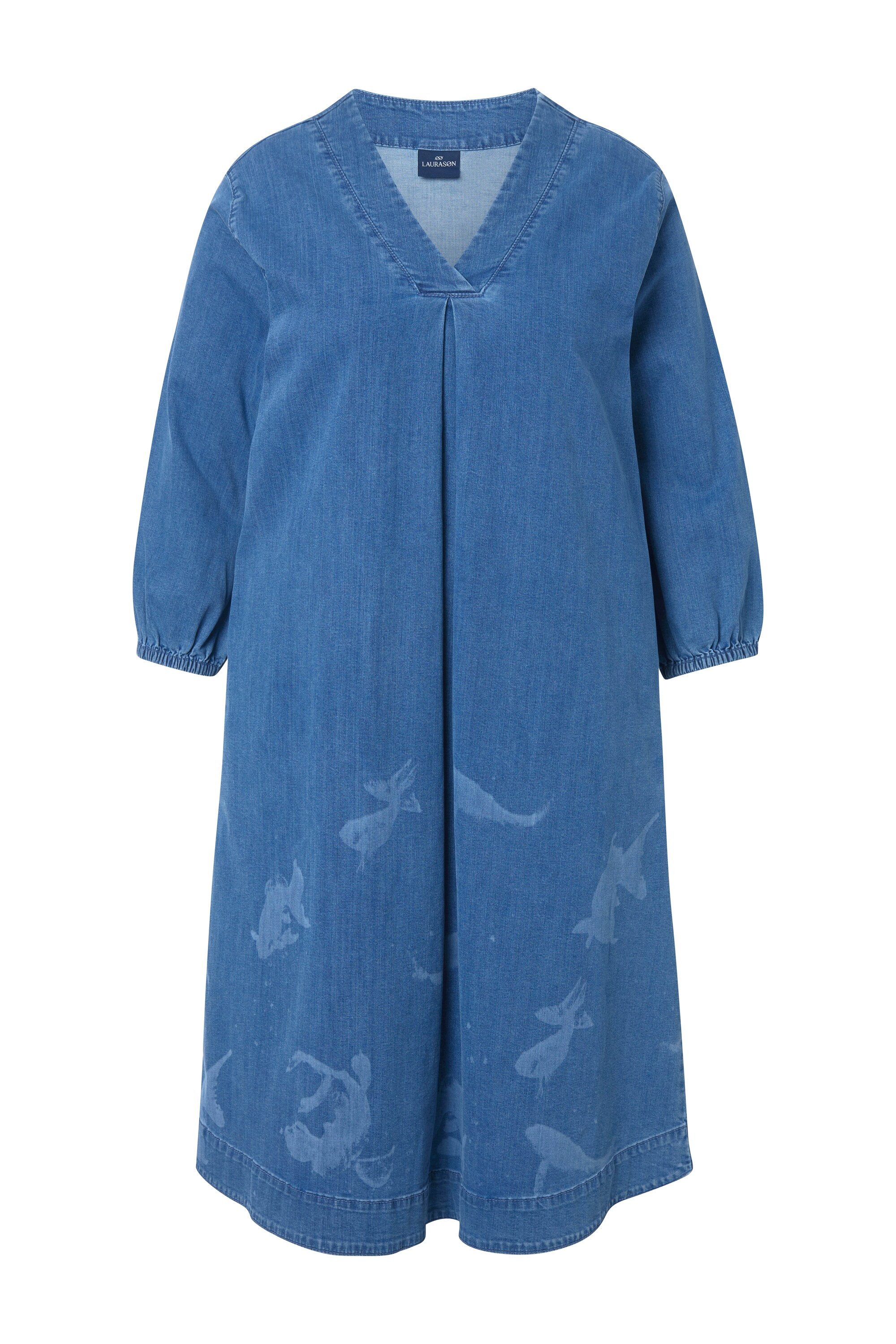 Laurasøn Jerseykleid Denim Kleid 3/4 Arm günstig online kaufen
