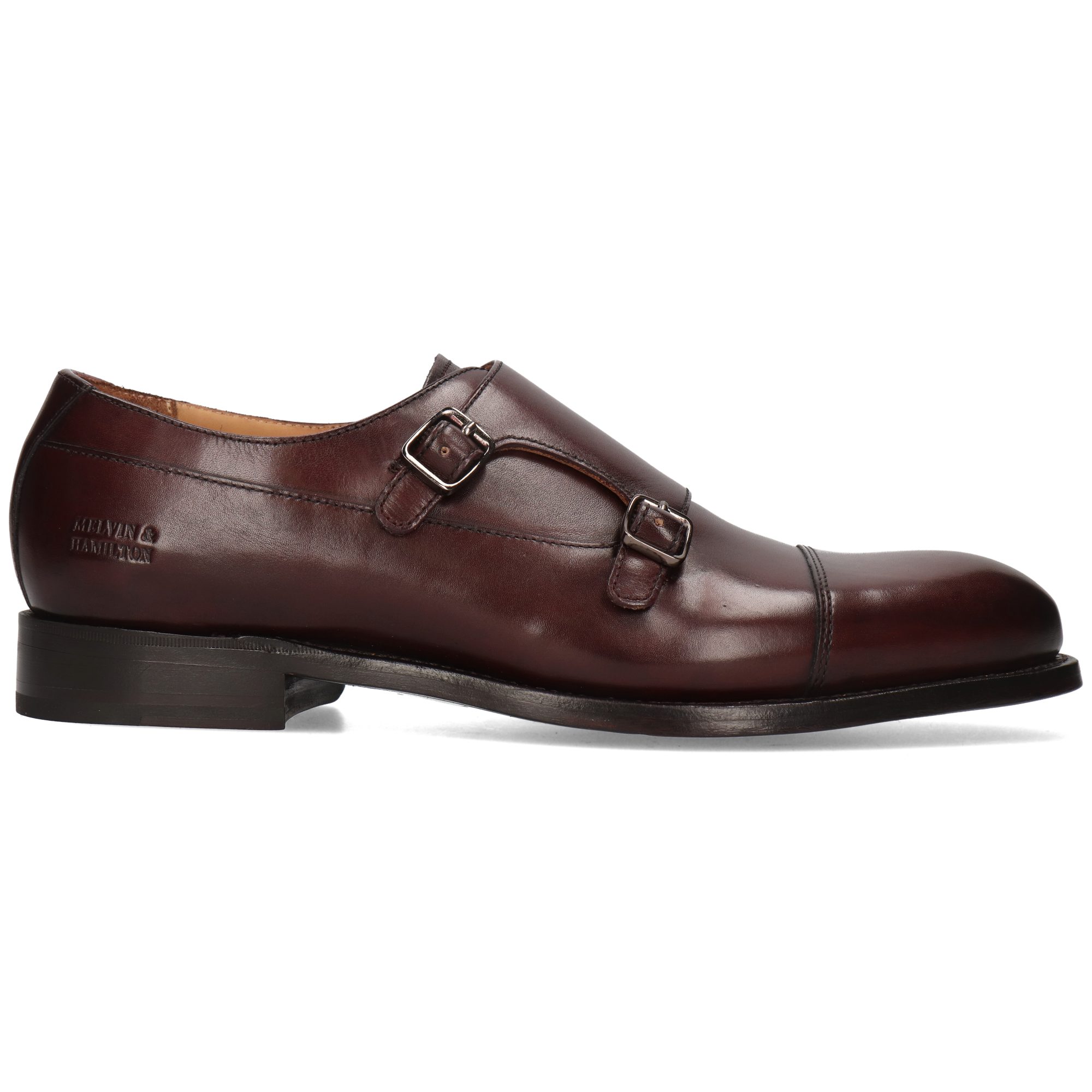 Melvin & Hamilton Benet 3 Leder-Monk Schuhe für Herren Schnürschuh Flache Absätze, Echtes Leder, Goodyear