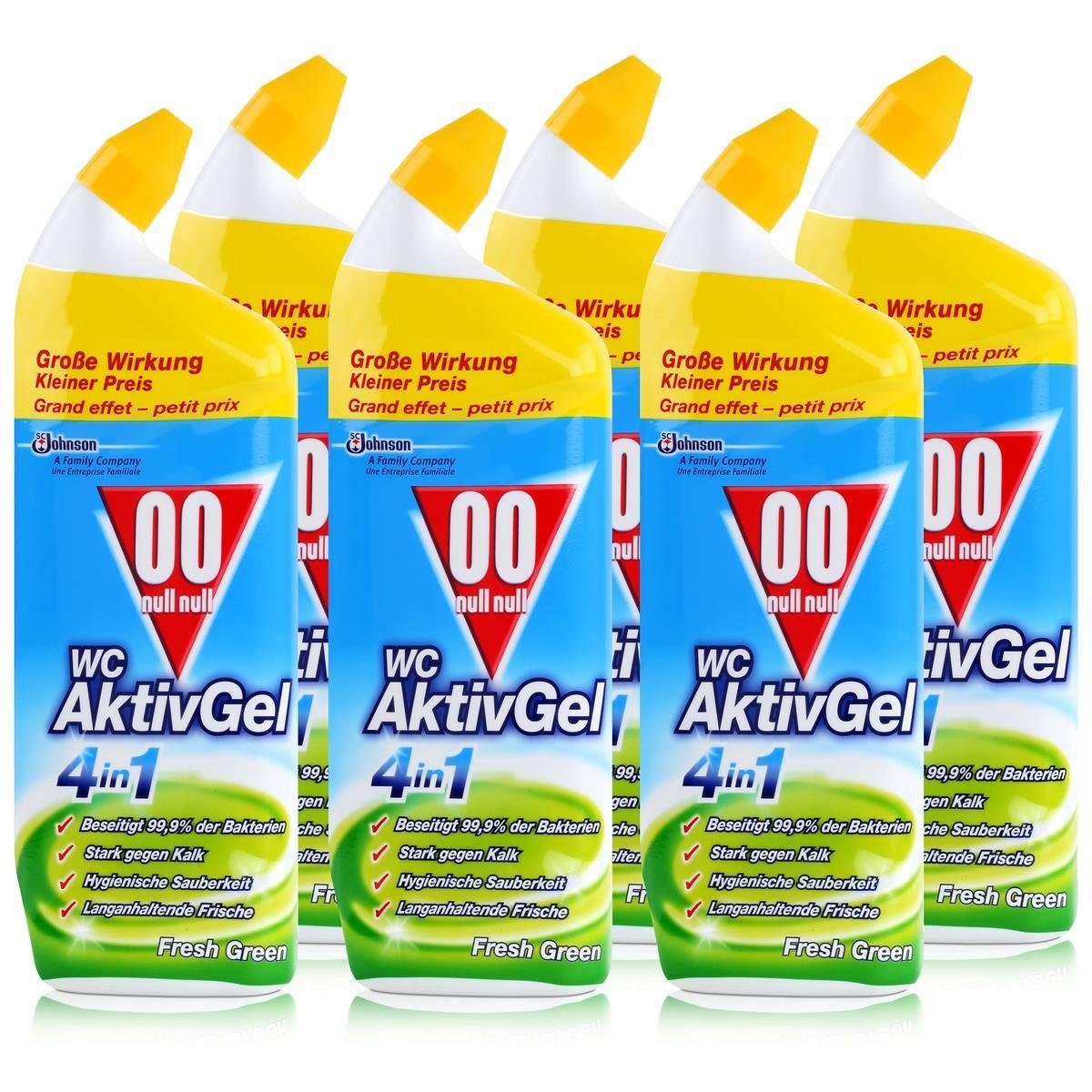00 null null WC Aktiv Gel 4in1 Fresh Green 750ml - Stark gegen Kalk (6 WC-Reiniger