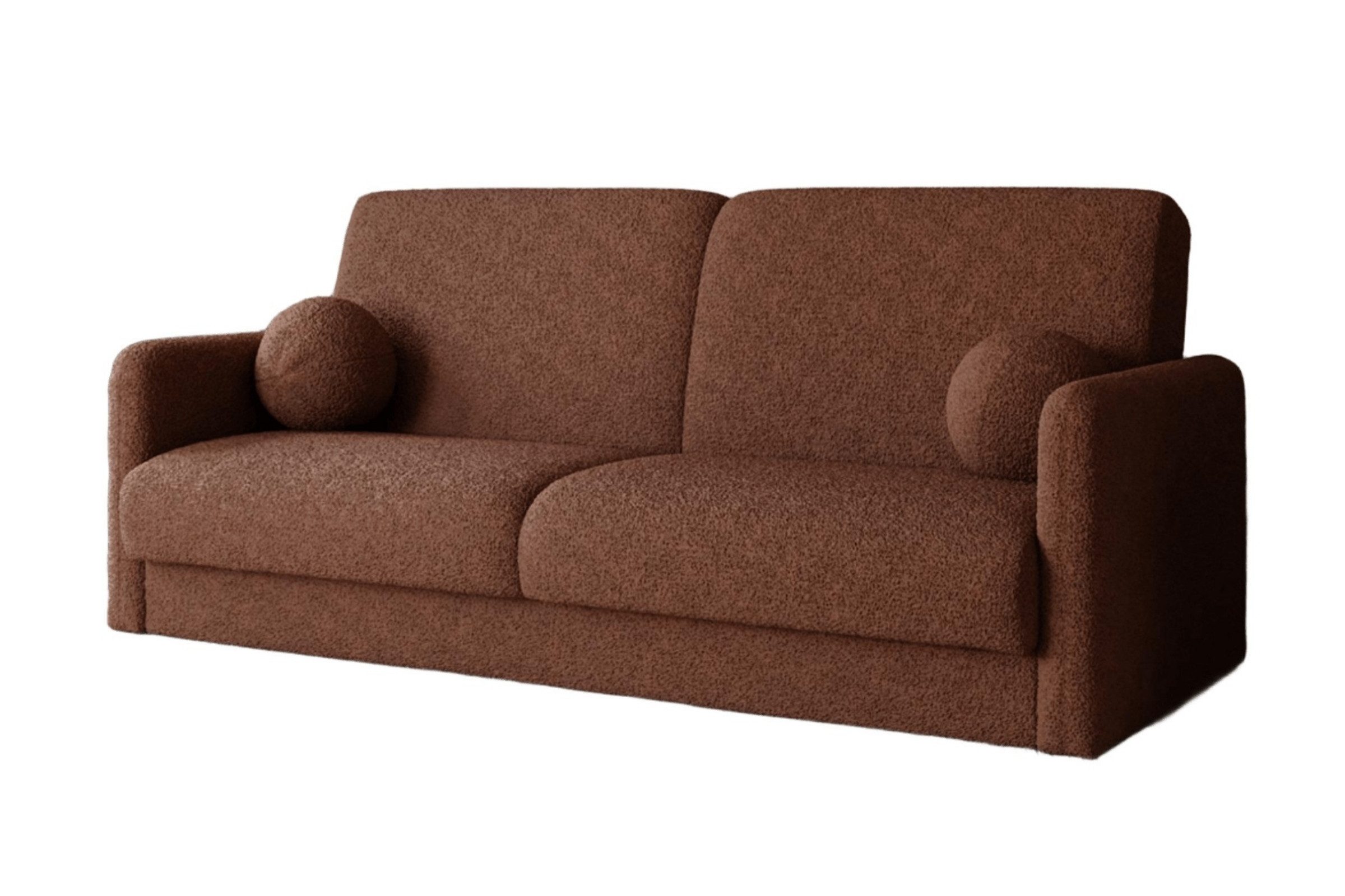 Deine Möbel 24 Schlafsofa CLASSY Sofa mit Bettkasten, Bouclé Stoff, ausziehbar, Set 1 Teile, inkl. Kissen, Bettkasten und Schlaffunktion, Schlaf Couch