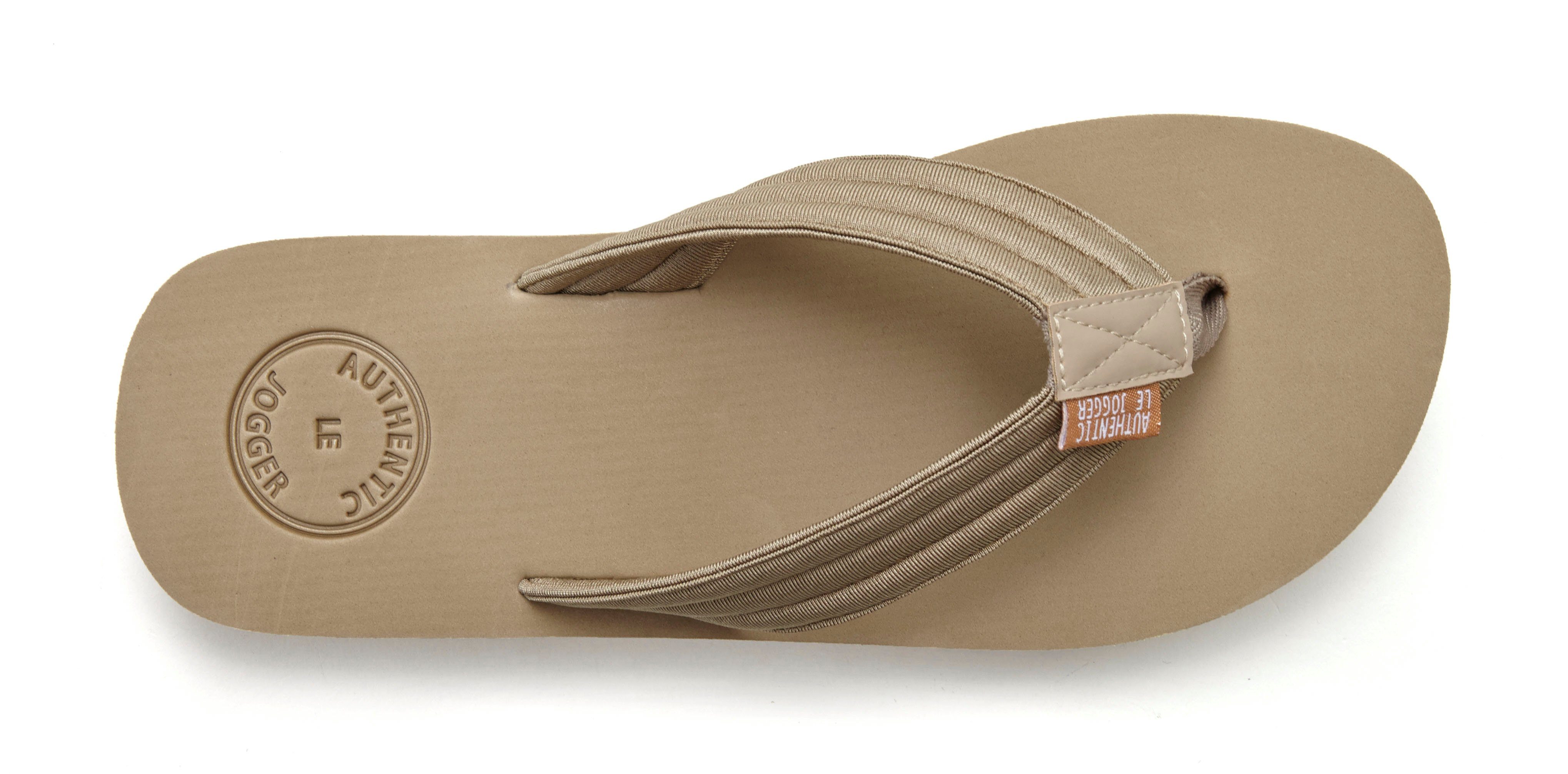 AUTHENTIC LE JOGGER Badelatsche, Flip Flop, Badepantolette, Badeschlappe, Sommerschuhe Badezehentrenner Pantolette, Zehentrenner mit ultraleichter Sohle Unisex VEGAN