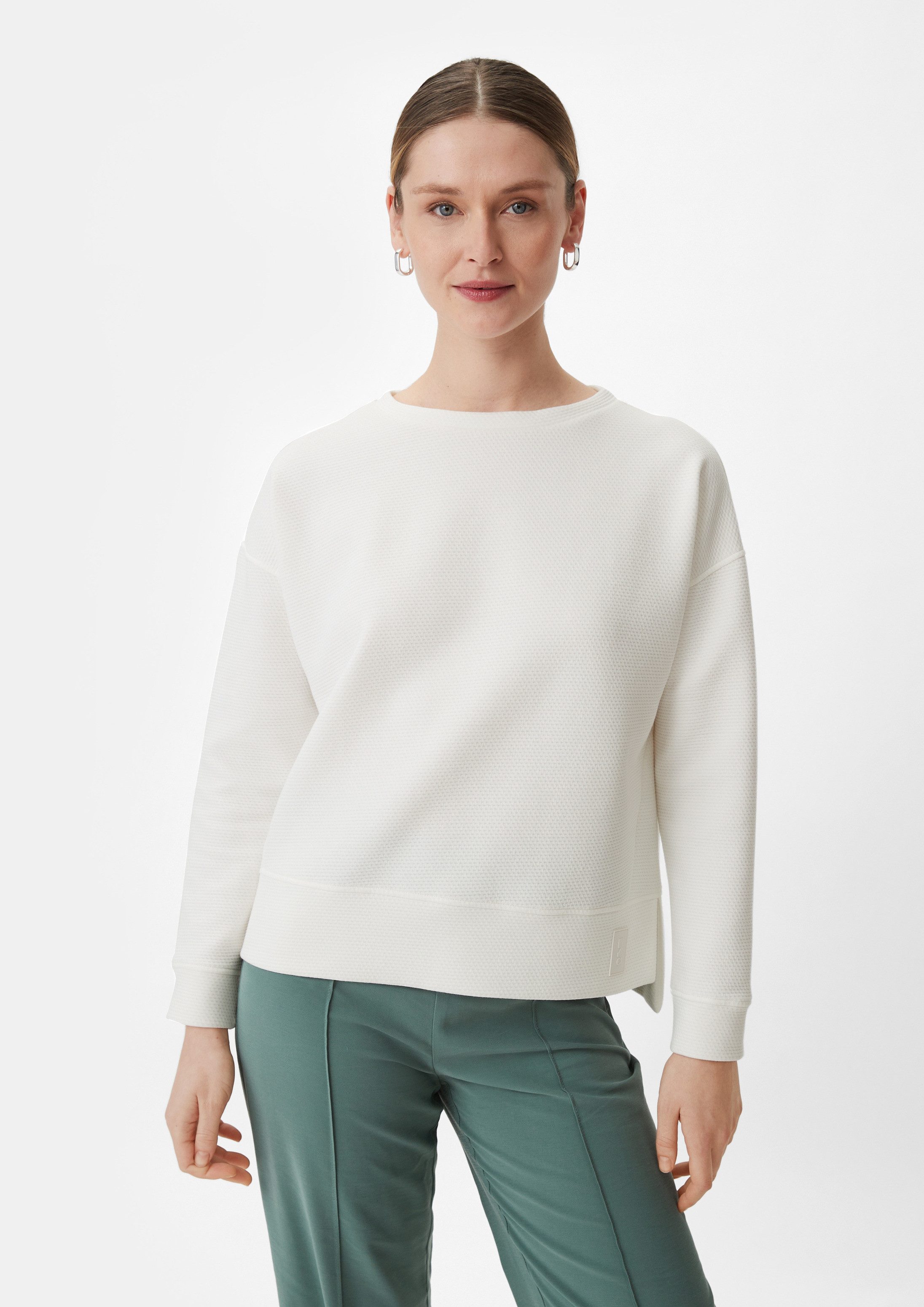 comma Sweatshirt Sweatshirt Sweatshirt mit Strukturmuster