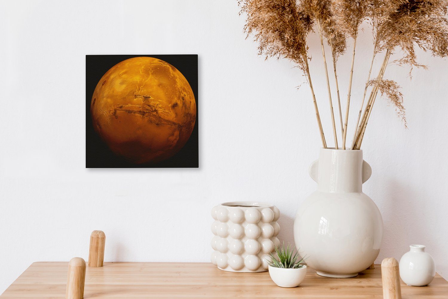 rote für (1 Planet St), einem OneMillionCanvasses® Der Himmel, Bilder Leinwand Wohnzimmer Leinwandbild dunklen an Mars Schlafzimmer