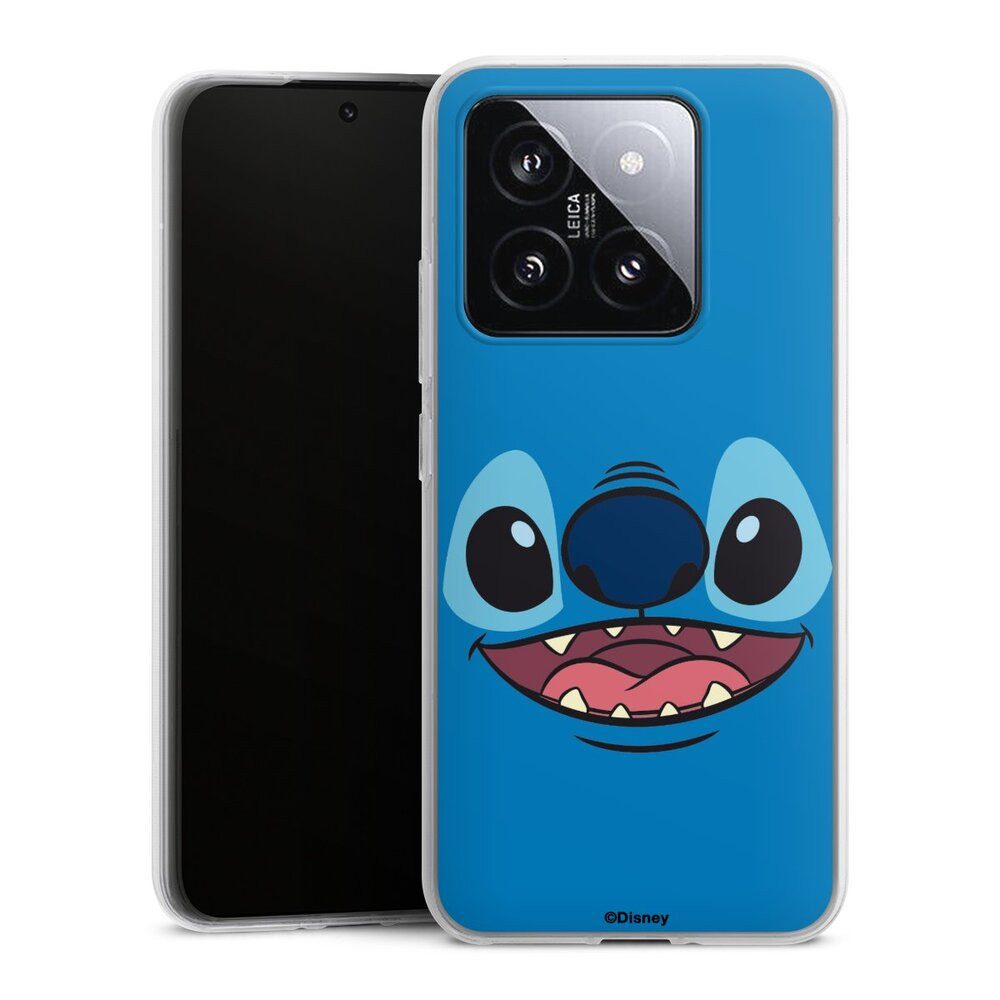DeinDesign Handyhülle Lilo & Stitch Disney Offizielles Lizenzprodukt Stitch Closeup, Xiaomi 14 Silikon Hülle Bumper Case Handy Schutzhülle Smartphone Cover