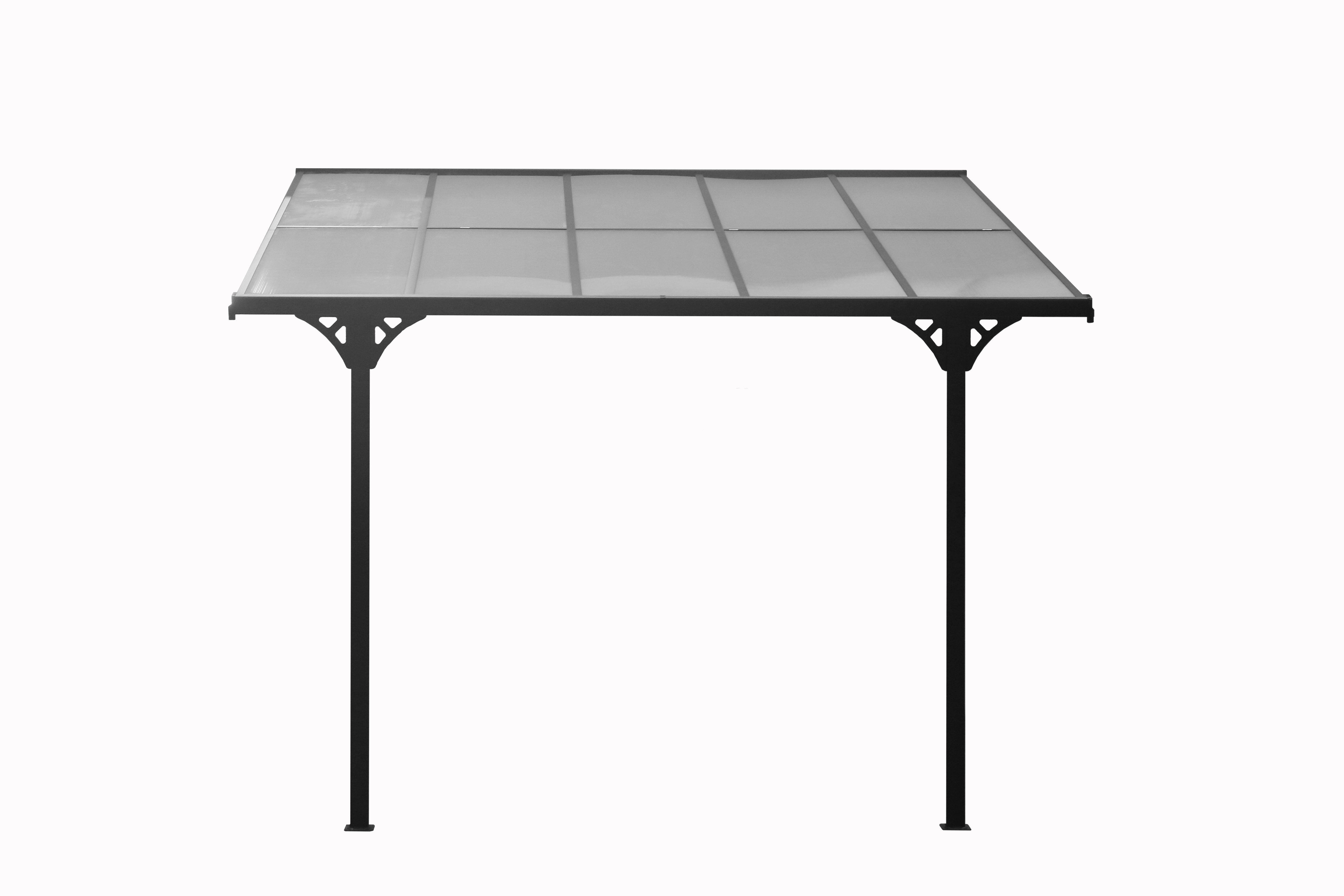 WESTMANN Terrassendach Bruce, BxT: 313x300 cm, Bedachung Doppelstegplatten, Rahmen aus pulverbeschichtetem Aluminium, schwarz