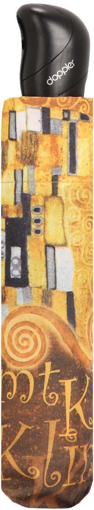 doppler® Taschenregenschirm Klimt Collection Art Magic Mini, UV-Schutz mit Kuss, Der
