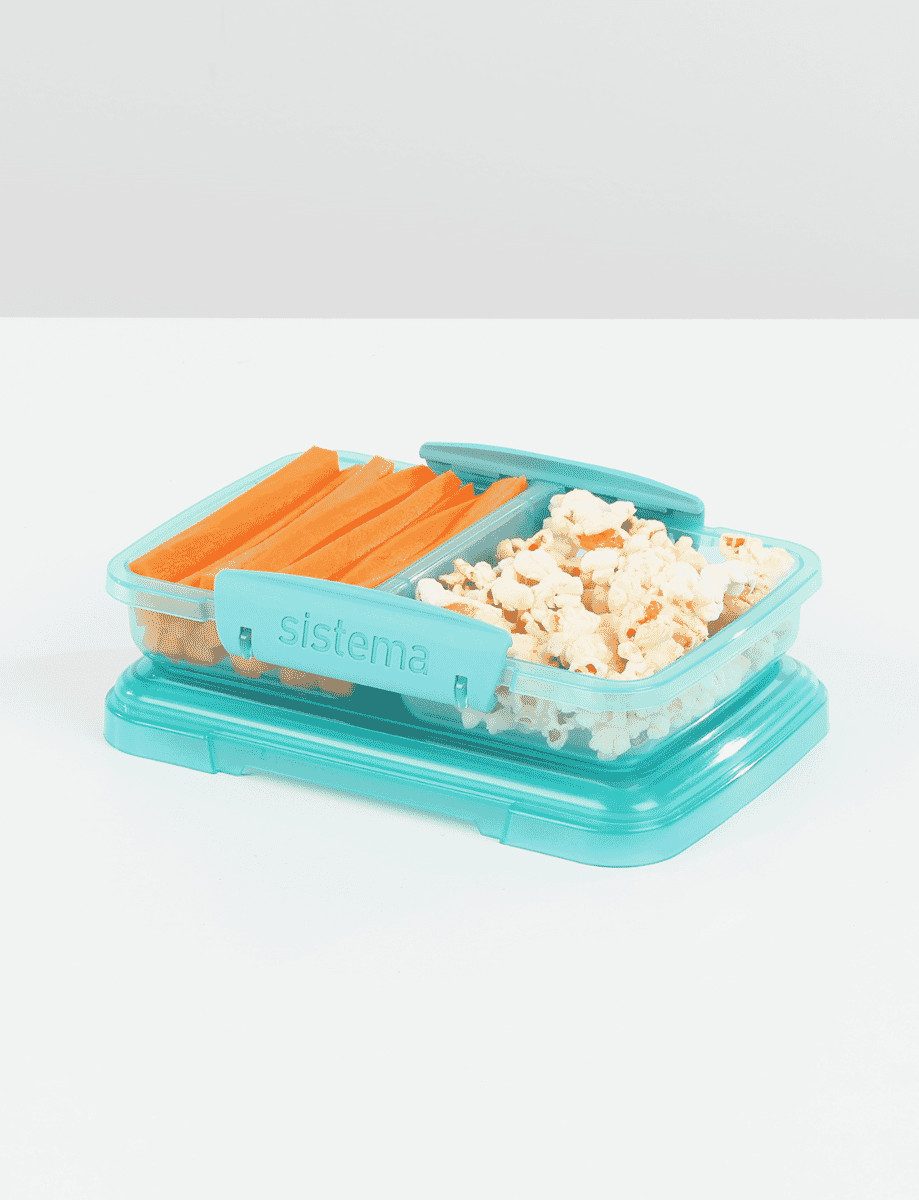sistema Lunchbox Sistema 350ml Small Split - recycled PP - Teal Stone