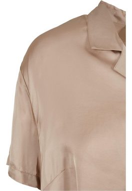URBAN CLASSICS Langarmhemd Urban Classics Damen Ladies Viscose Satin Resort Shirt (1-tlg)