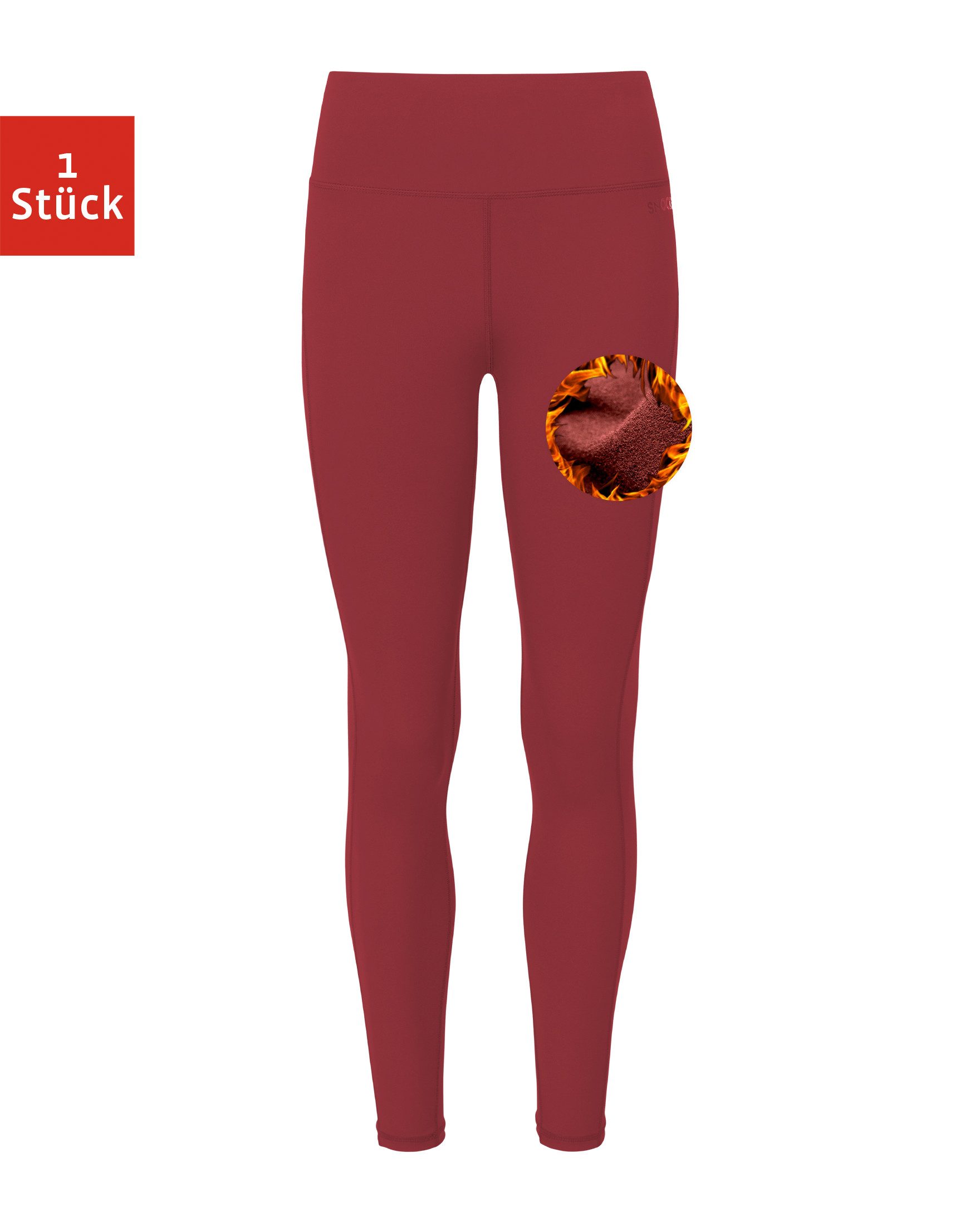SNOCKS Highwaist Leggings Thermoleggings Damen (1-tlg) von innen gepeached und mit praktischem Schlüsselfach