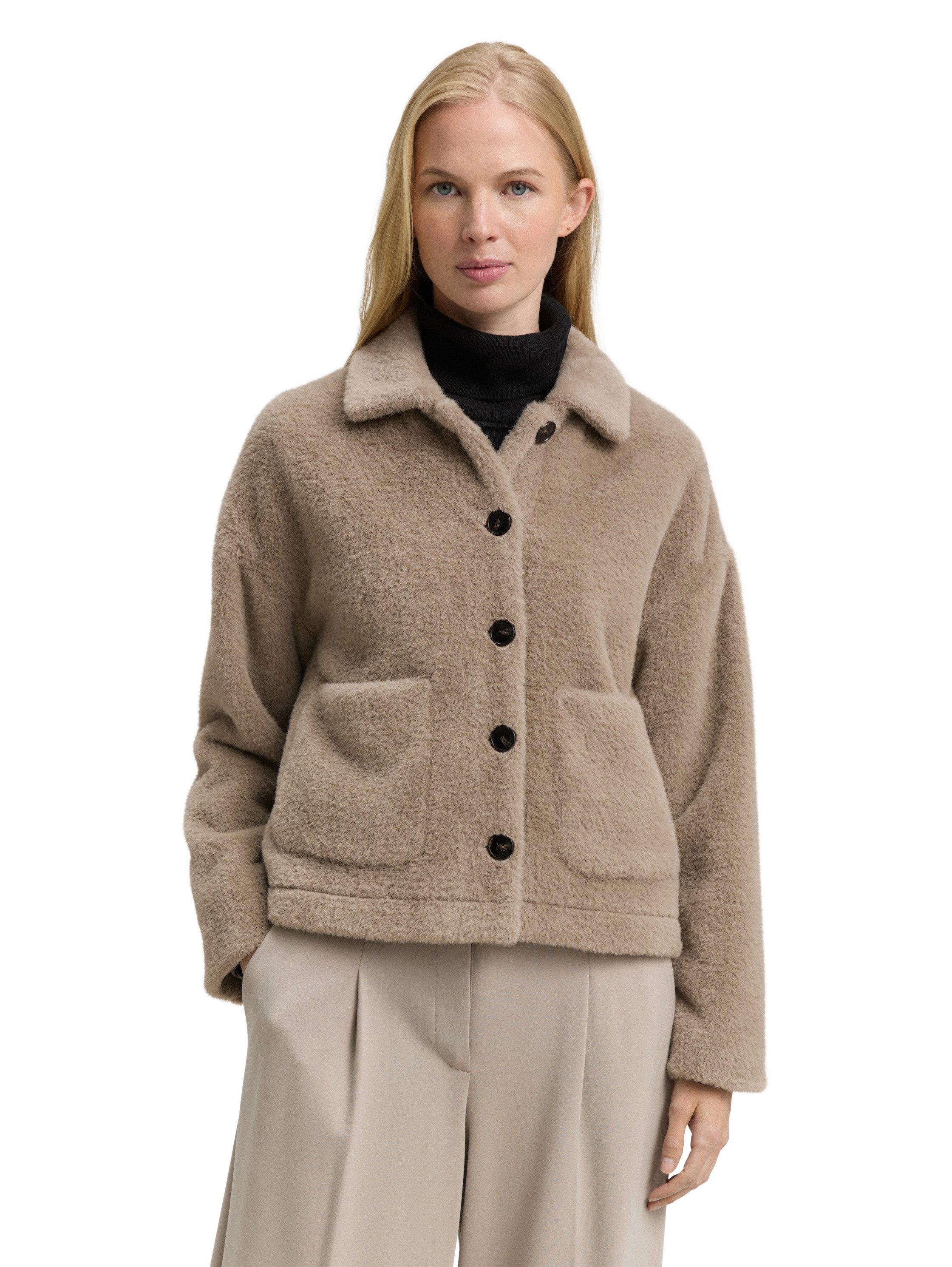 TOM TAILOR Bouclèjacke mit Taschen günstig online kaufen