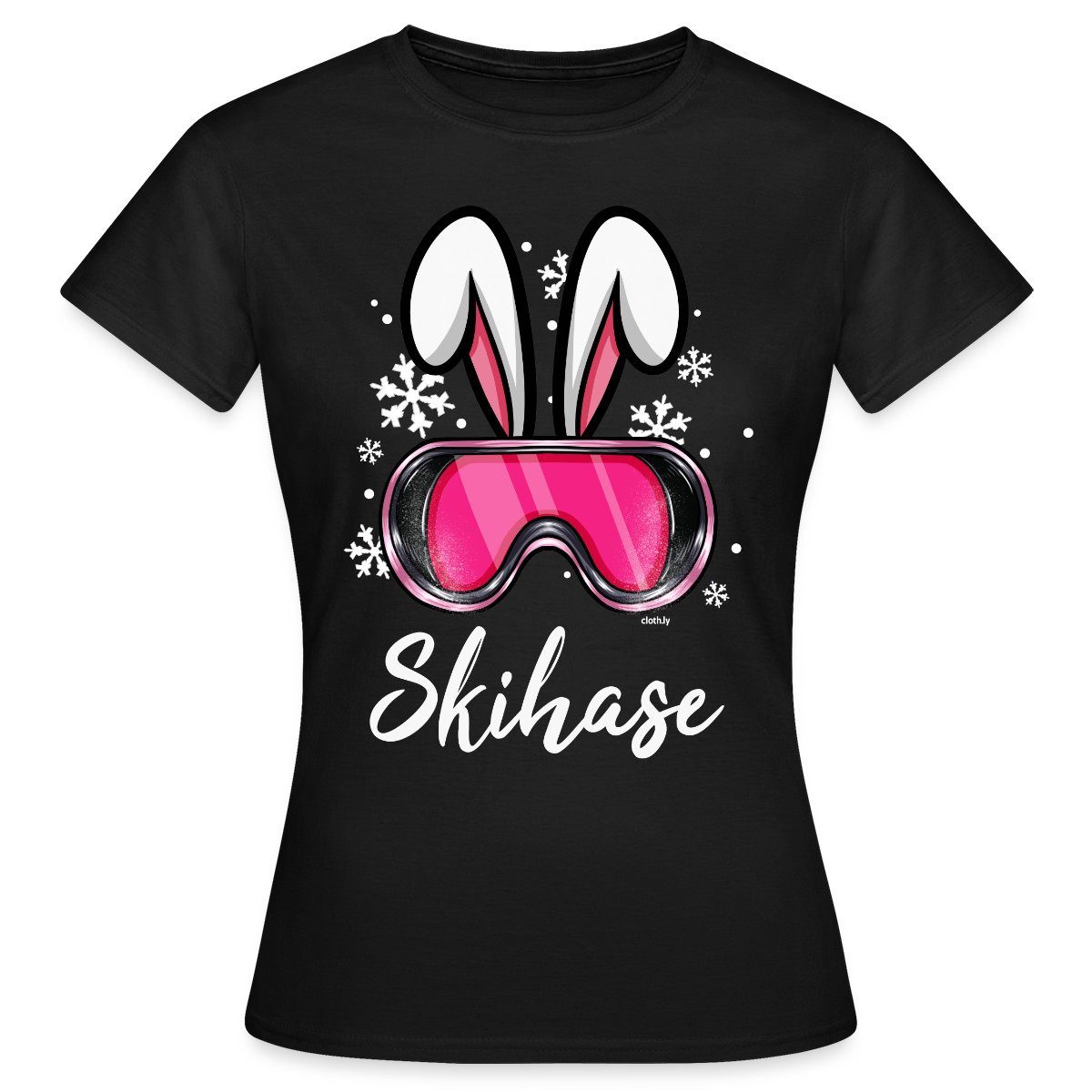 Spreadshirt T-Shirt Schneehase Skibrillen Design Frauen T-Shirt (1-tlg) günstig online kaufen