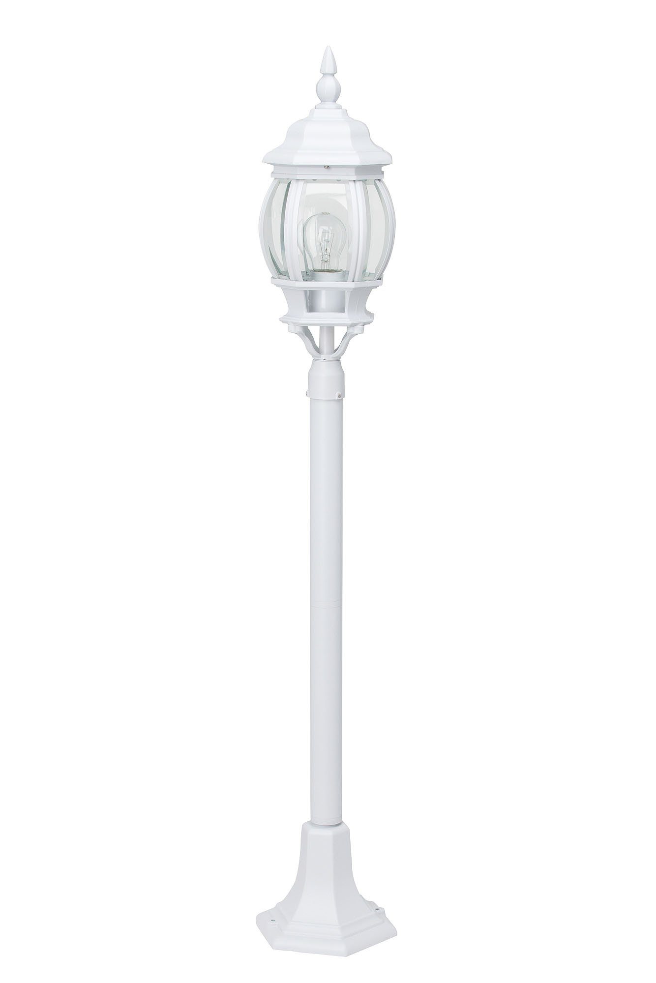 Brilliant Außen-Stehlampe Istria, Lampe Istria Außenstandleuchte weiß 1x A60,  E27, 60W, geeignet für N