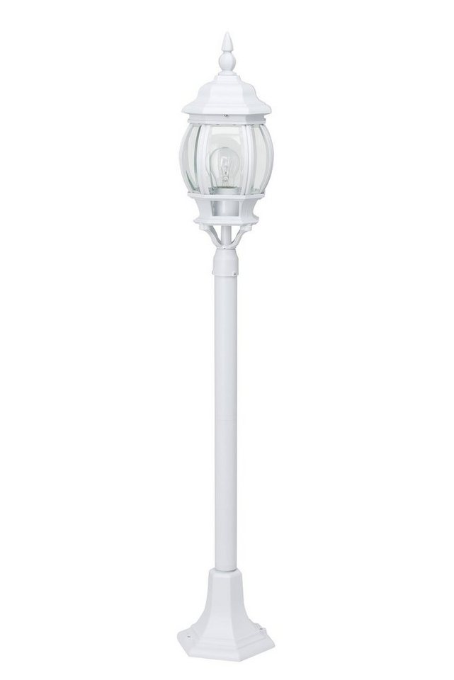 Brilliant Außen-Stehlampe Istria, Lampe Istria Außenstandleuchte weiß 1x A60,  E27, 60W, geeignet für N