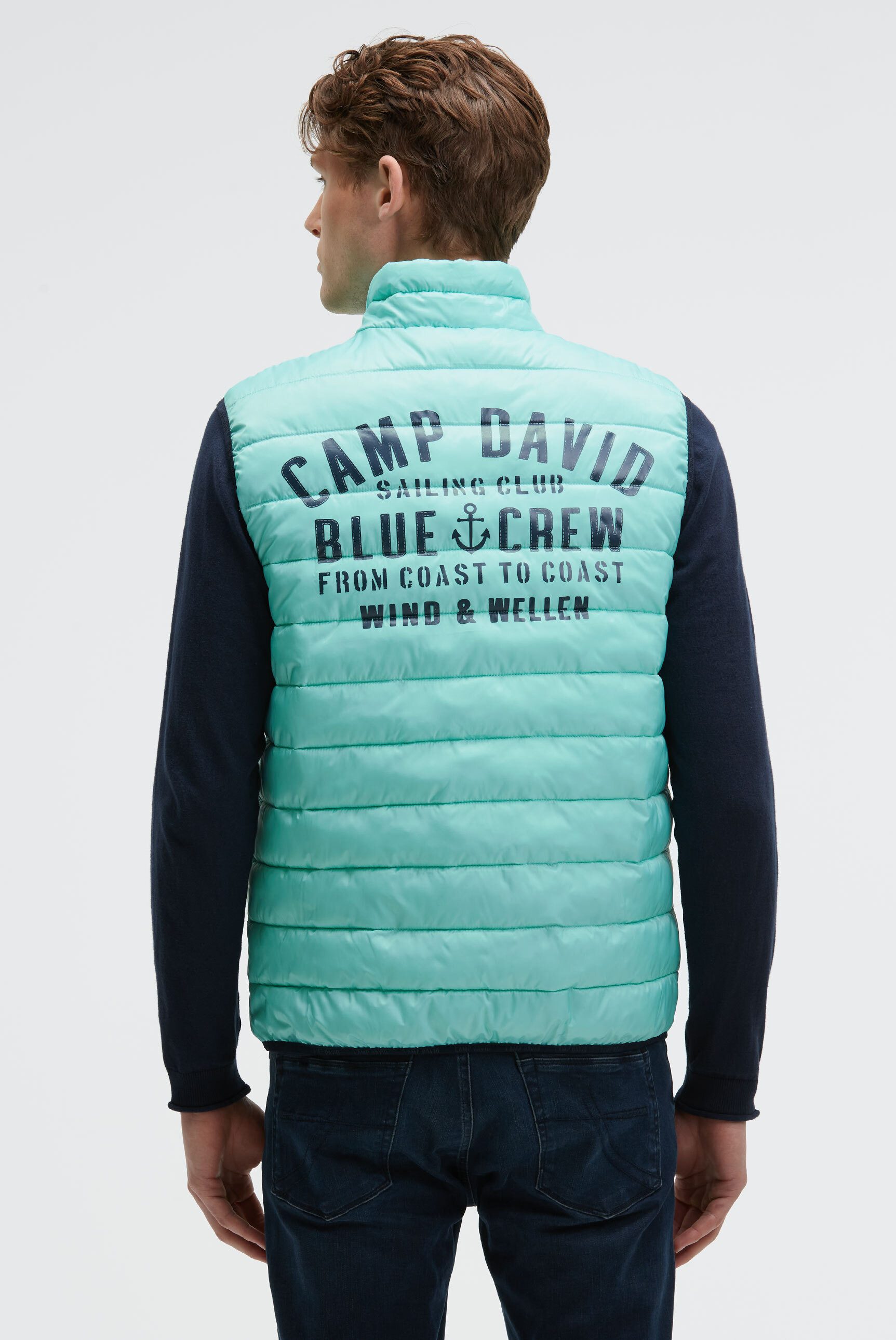 CAMP DAVID Steppweste mit elastischem Saumabschluss