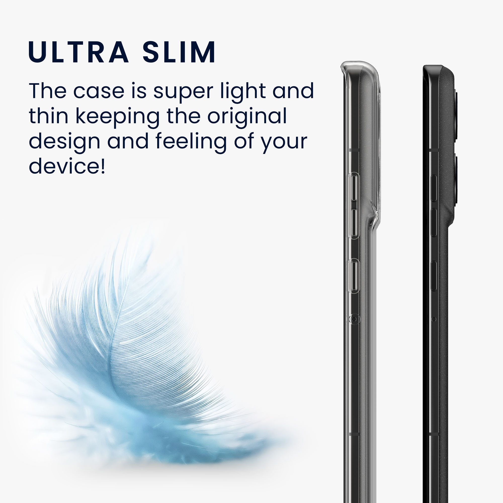 kwmobile Handyhülle Hülle für Motorola Edge 50 Fusion, Silikon Handyhülle transparent - Handy Case gummiert