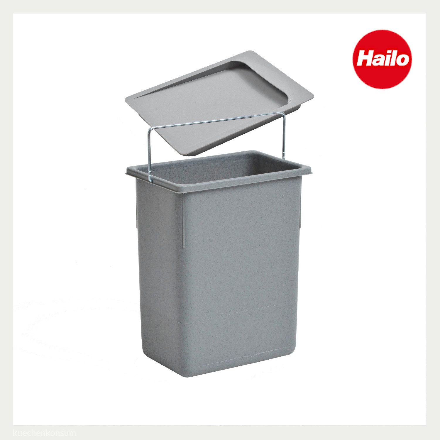 Hailo Einbaumülleimer Hailo Inneneimer 1094089 mit Deckel 8,5 L 226x150x287 mm mit Henkel
