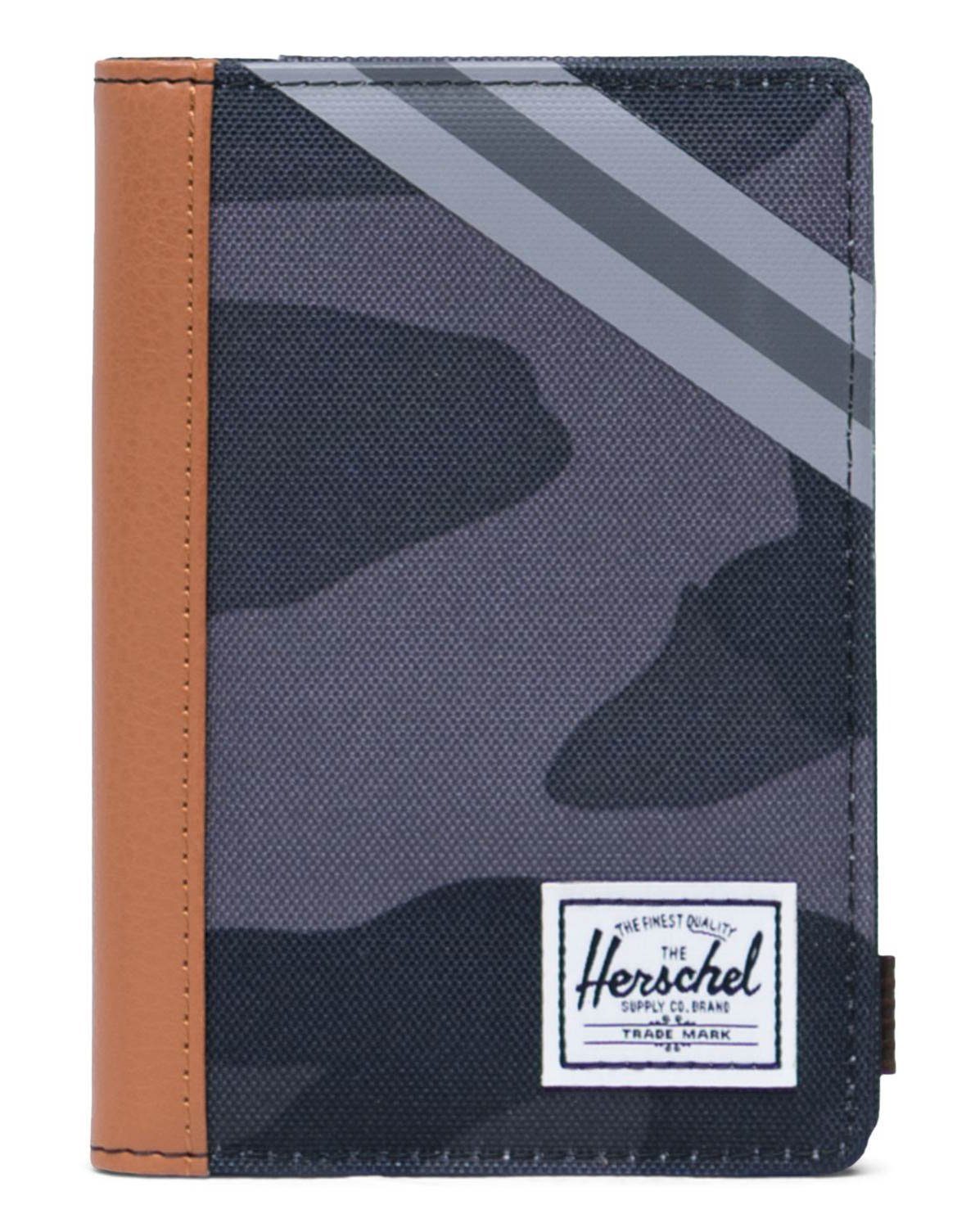 Herschel Etui Night / / Black Stripe Leather Camo Synthetic Grey