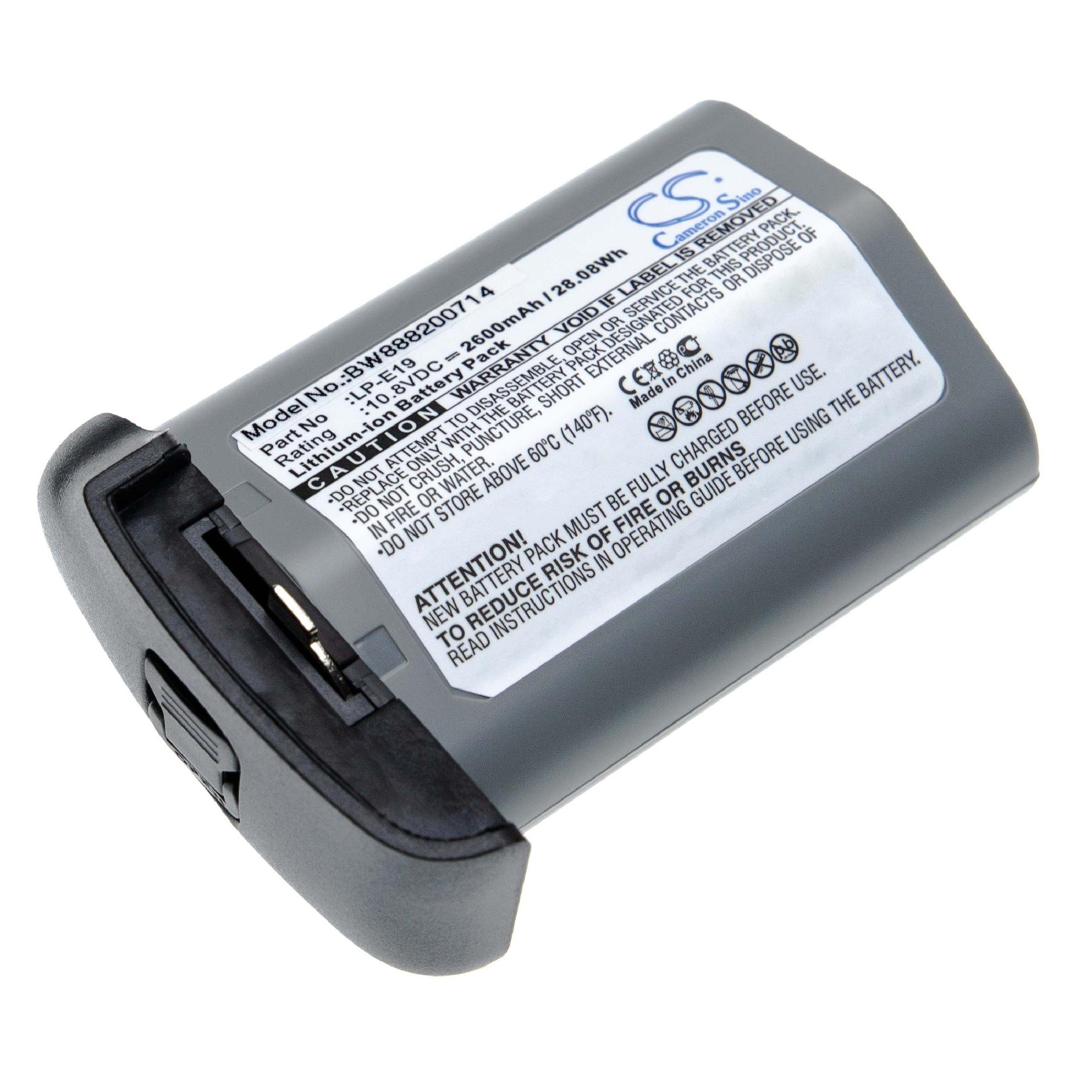 vhbw Ersatz für Canon LP-E19 für Kamera-Akku Li-Ion 2600 mAh (10,8 V)