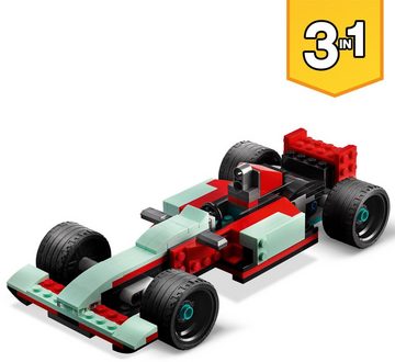 LEGO® Konstruktionsspielsteine Straßenflitzer (31127), LEGO® Creator 3in1, (258 St), Made in Europe