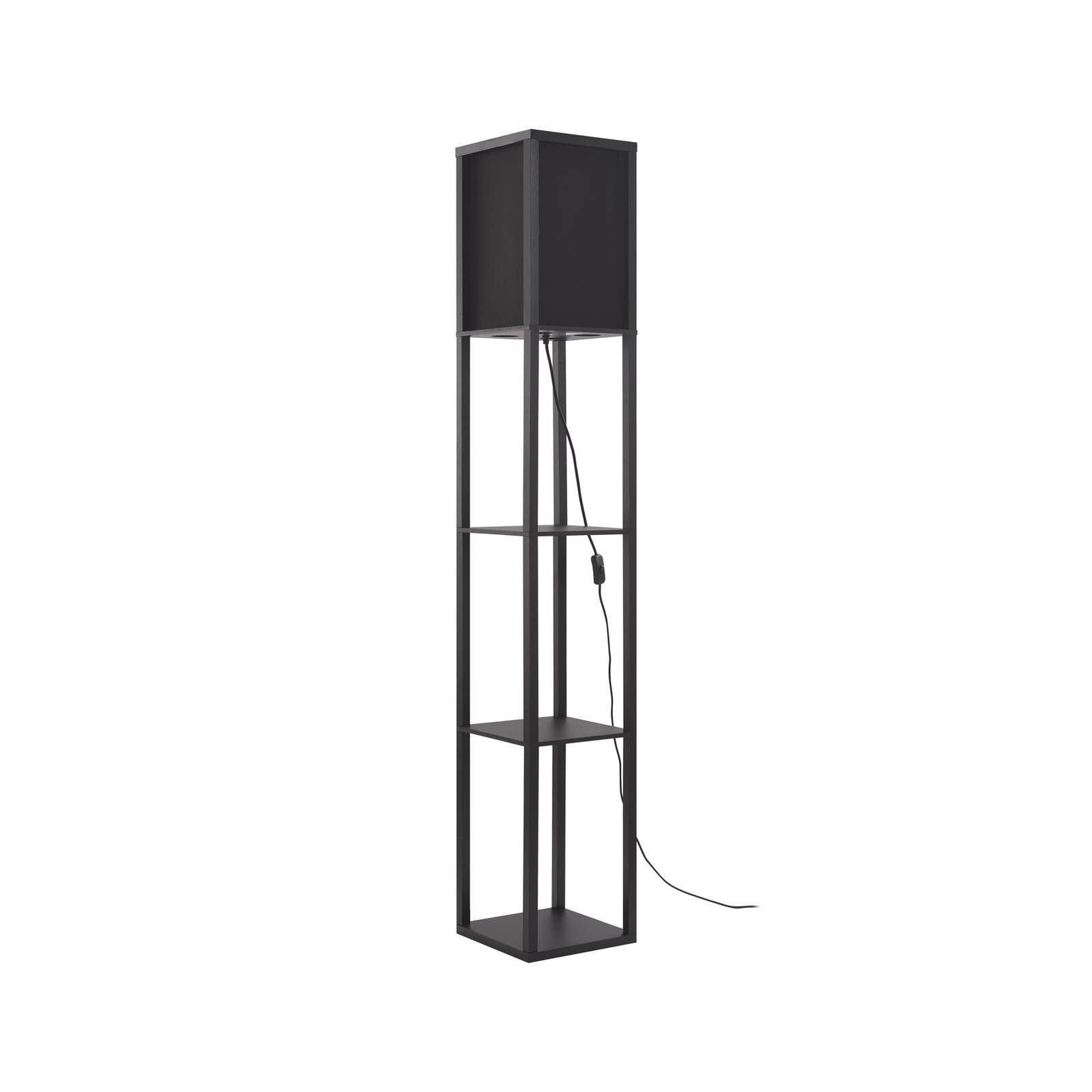 Lindby Stehlampe Birta, Holz Schwarz IP20, 1 x 15 W LED günstig online kaufen