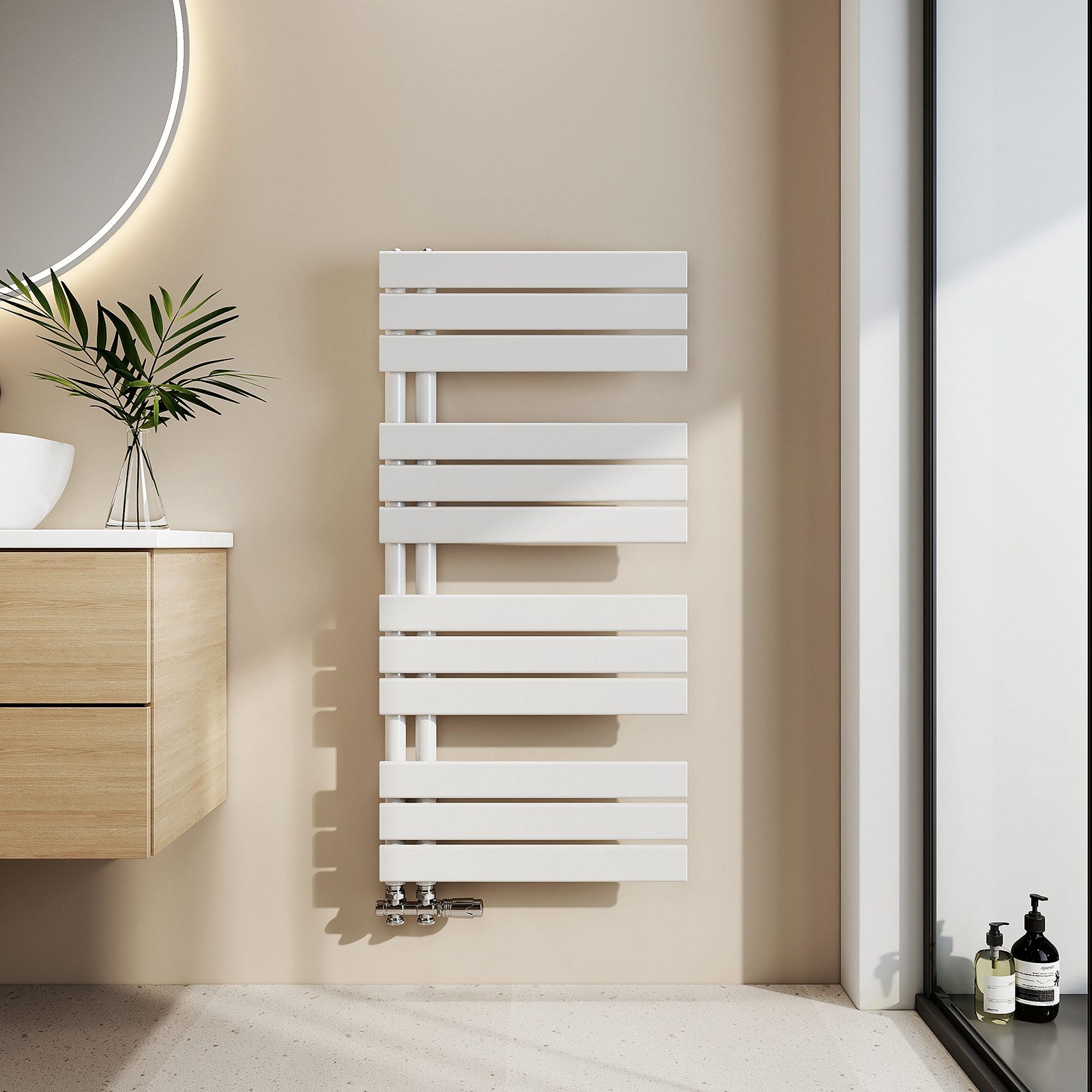 EMKE Badheizkörper Flach Paneelheizkörper Handtuchtrockner, 529W für 5qm Ra günstig online kaufen