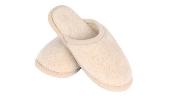 Primo Line »Primo Line Camel Damen Hausschuhe aus Wolle - rutschfeste Pantoletten - warme Pantoffeln - komfortable Slipper beige« Hausschuh