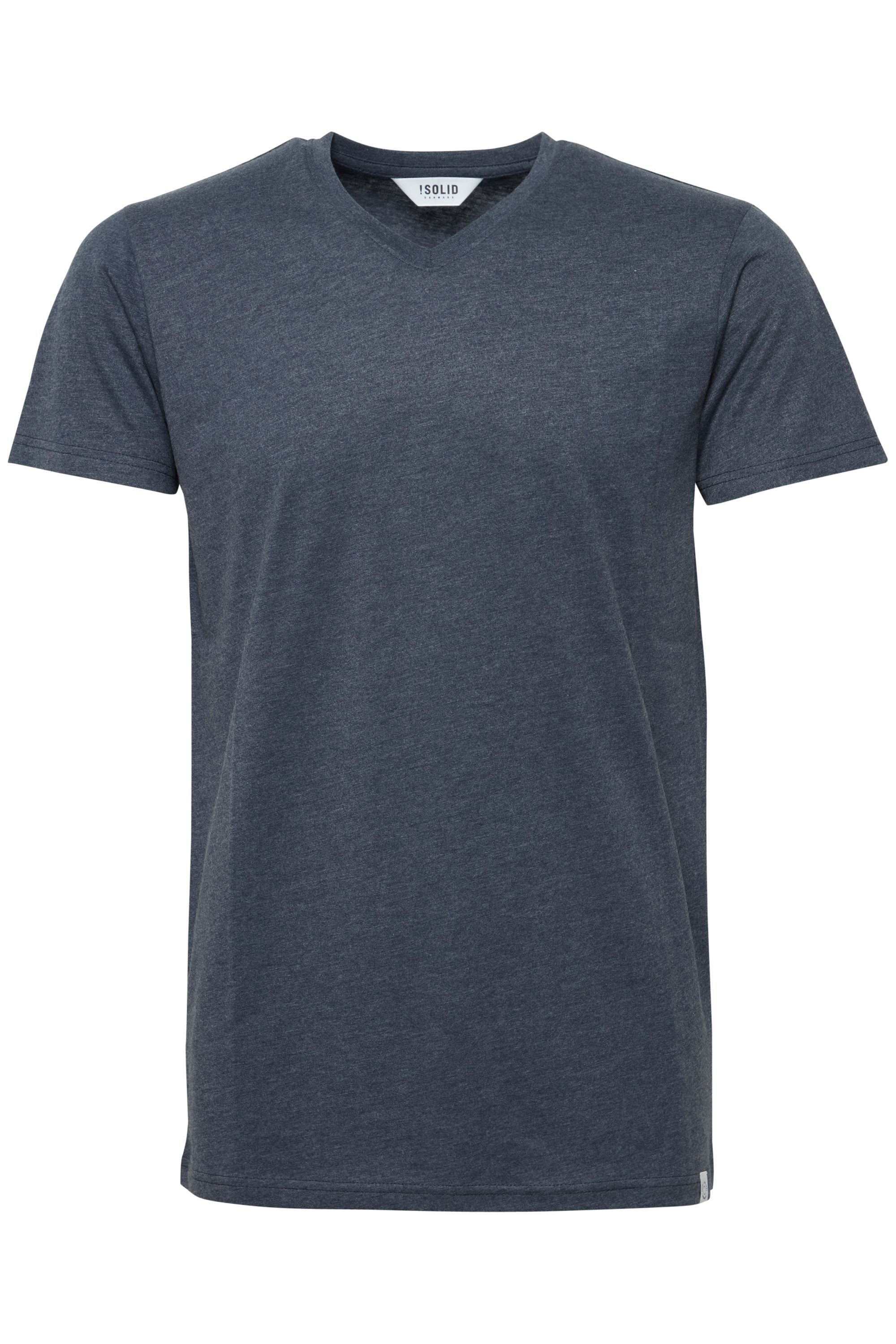 !Solid V-Shirt SDBedo Kurzarmshirt mit Melange Effekt Insignia Blue Melange (8991)