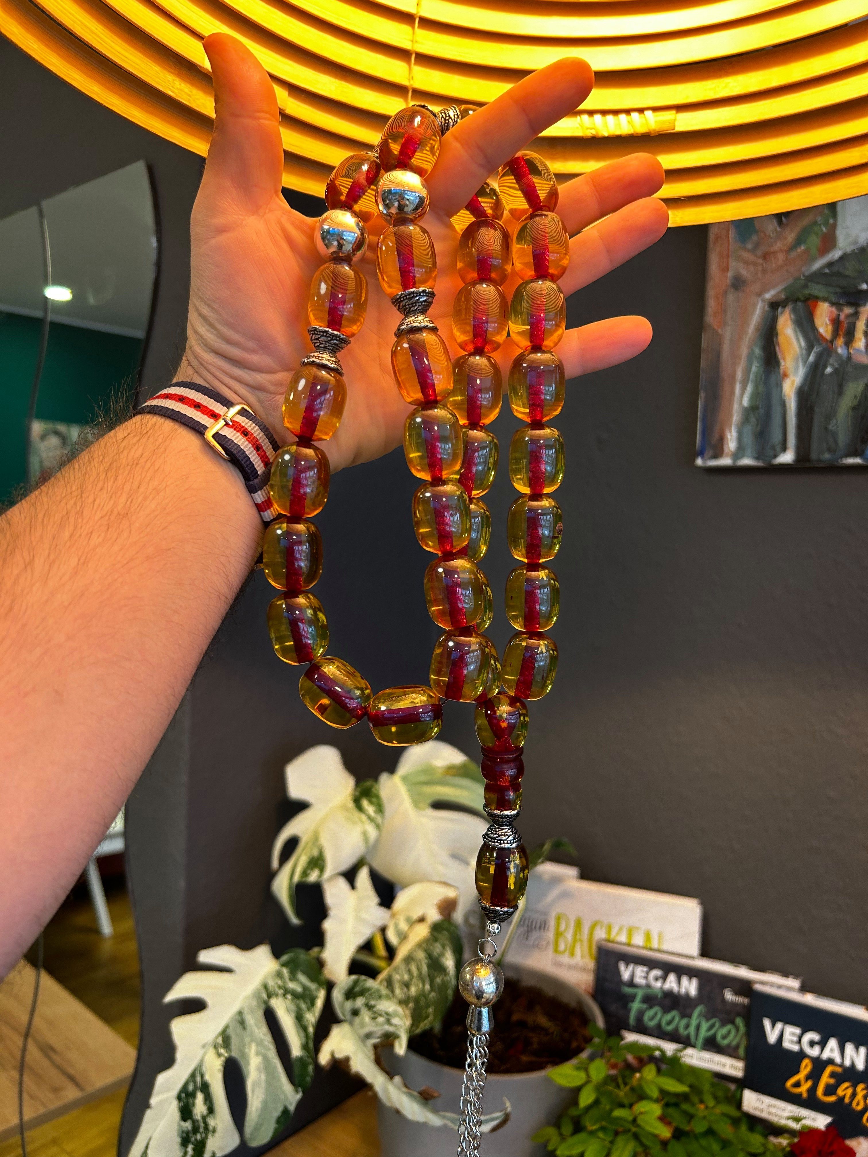 TesbihBid Schmuckset Gebetskette Tesbih Misbaha Tasbeeh Amber Rosary Faturan Prayerbeads