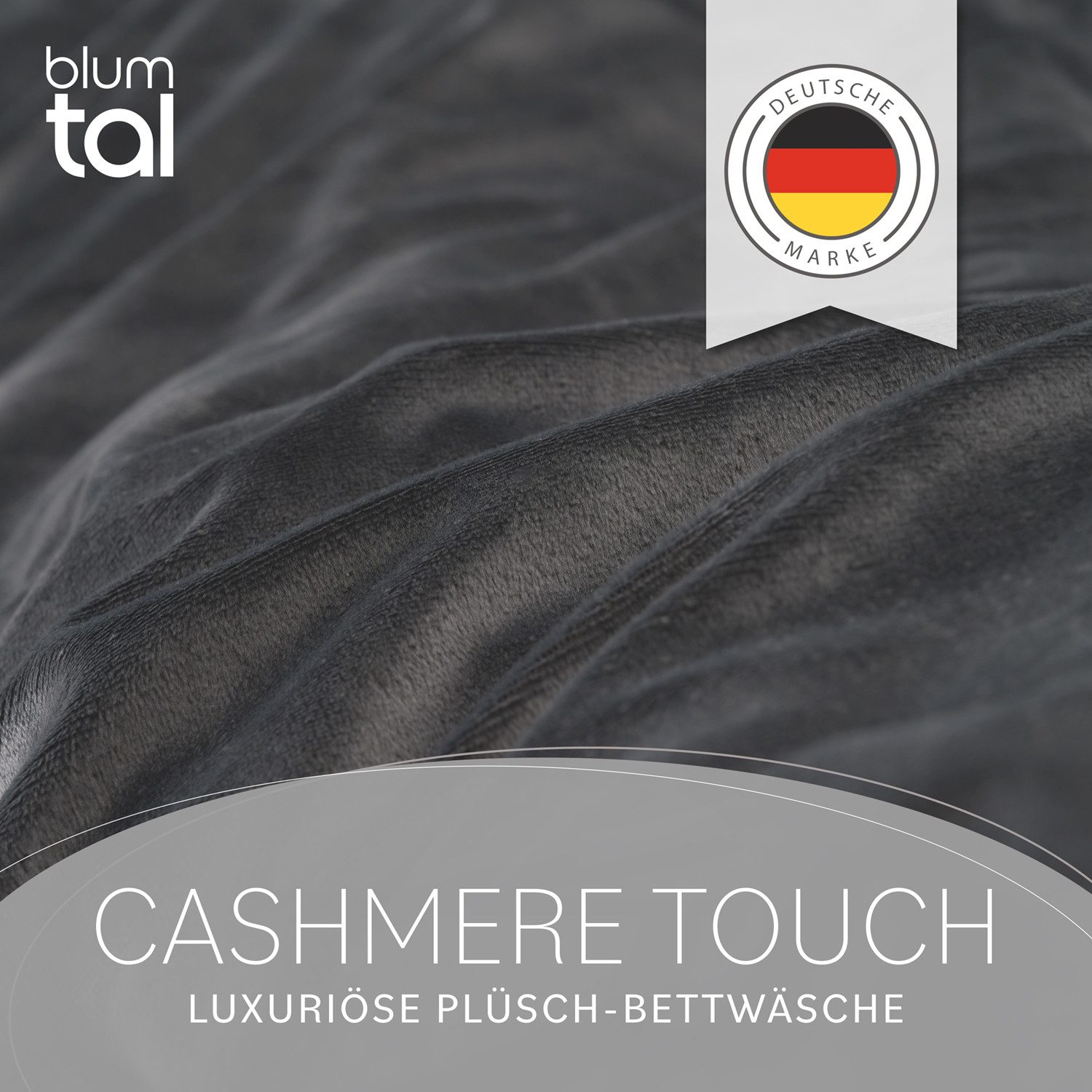 Blumtal Bettwäsche Cashmere-Touch Plüsch, warme Winterbettwäsche + Kopfkissenbezug