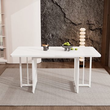 NMonet Esstisch, Küchentisch, Schreibtisch, Arbeitstisch, mit Metallbeine, 158x76x75 cm
