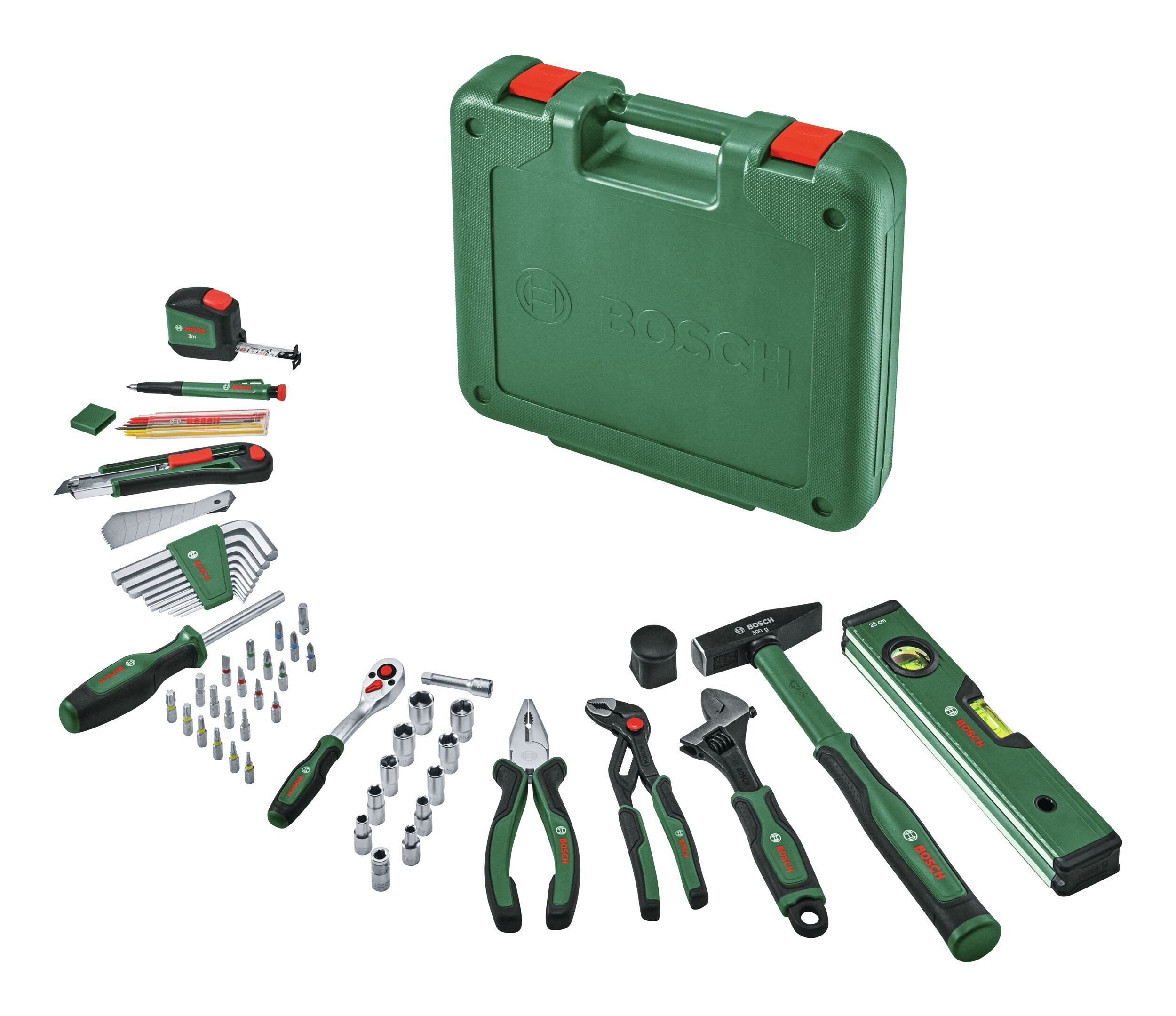 BOSCH Werkzeugset, (63 Teile), Werkzeug-Set, 63-teilig