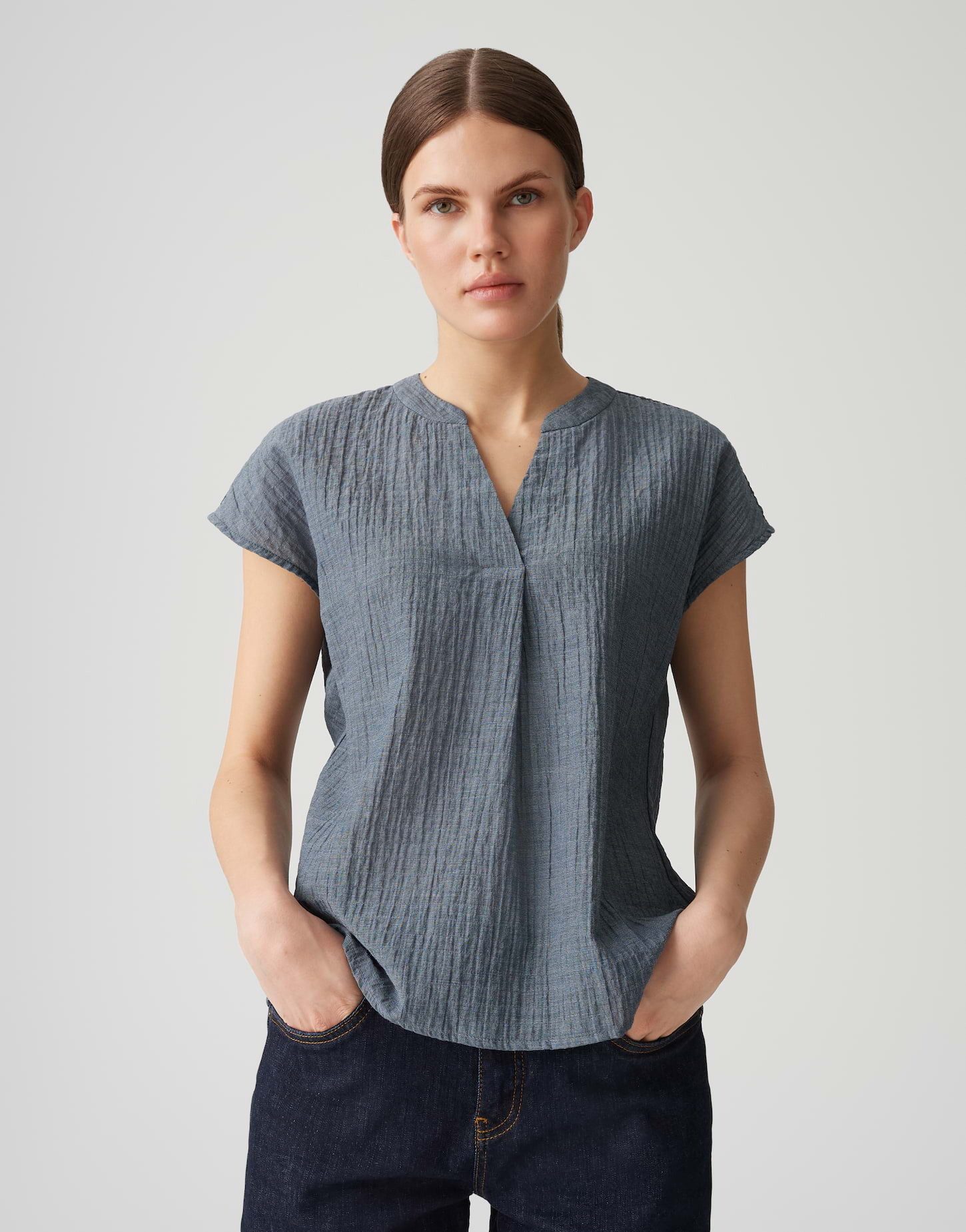 Shirtbluse FAMITA Regular aus BCI Cotton Mix