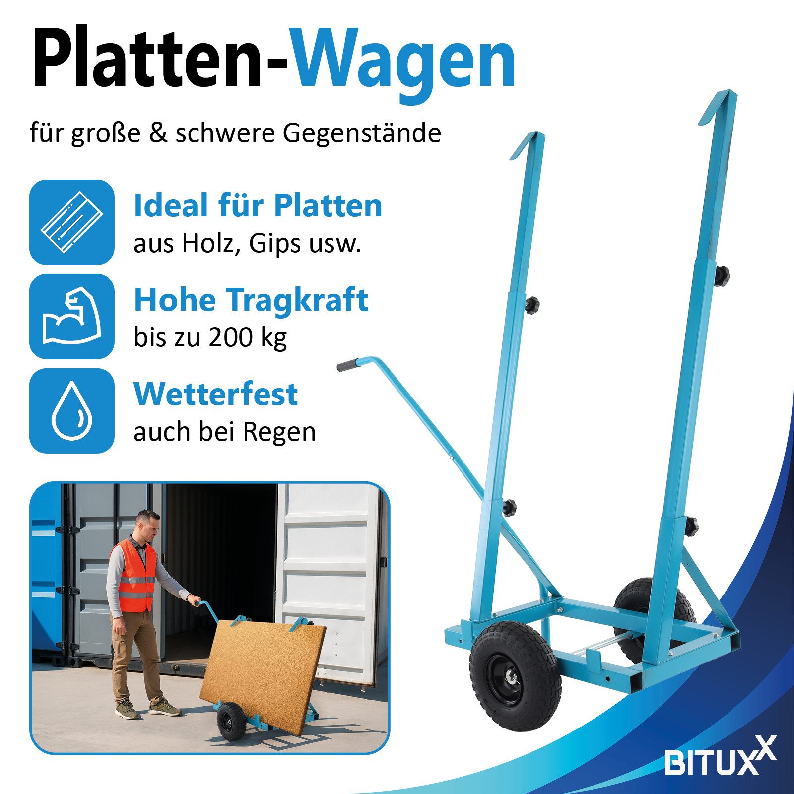 Bituxx Transportroller für Platten bis 200kg, (MS-19565) – Bild 2 von 5