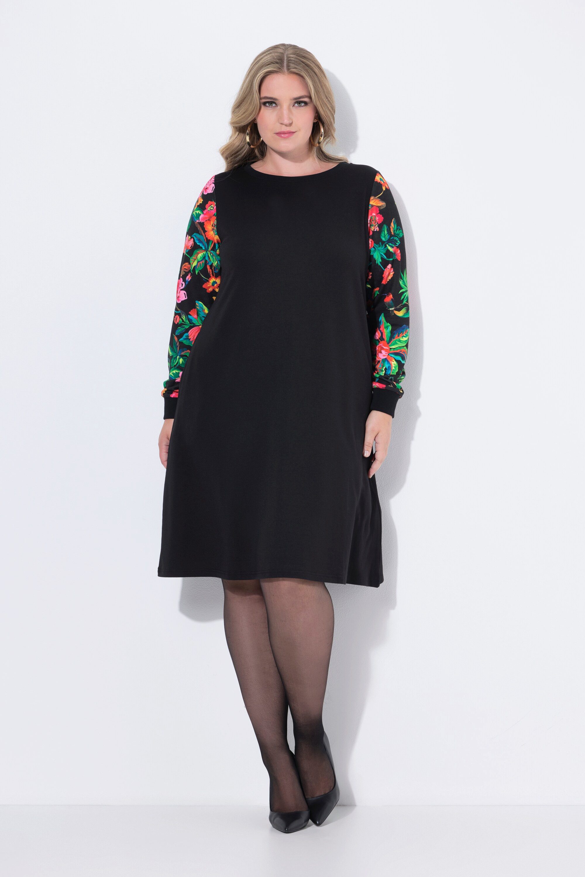 MIAMODA Jerseykleid Sweatkleid A-Linie Langarm mit Muster günstig online kaufen