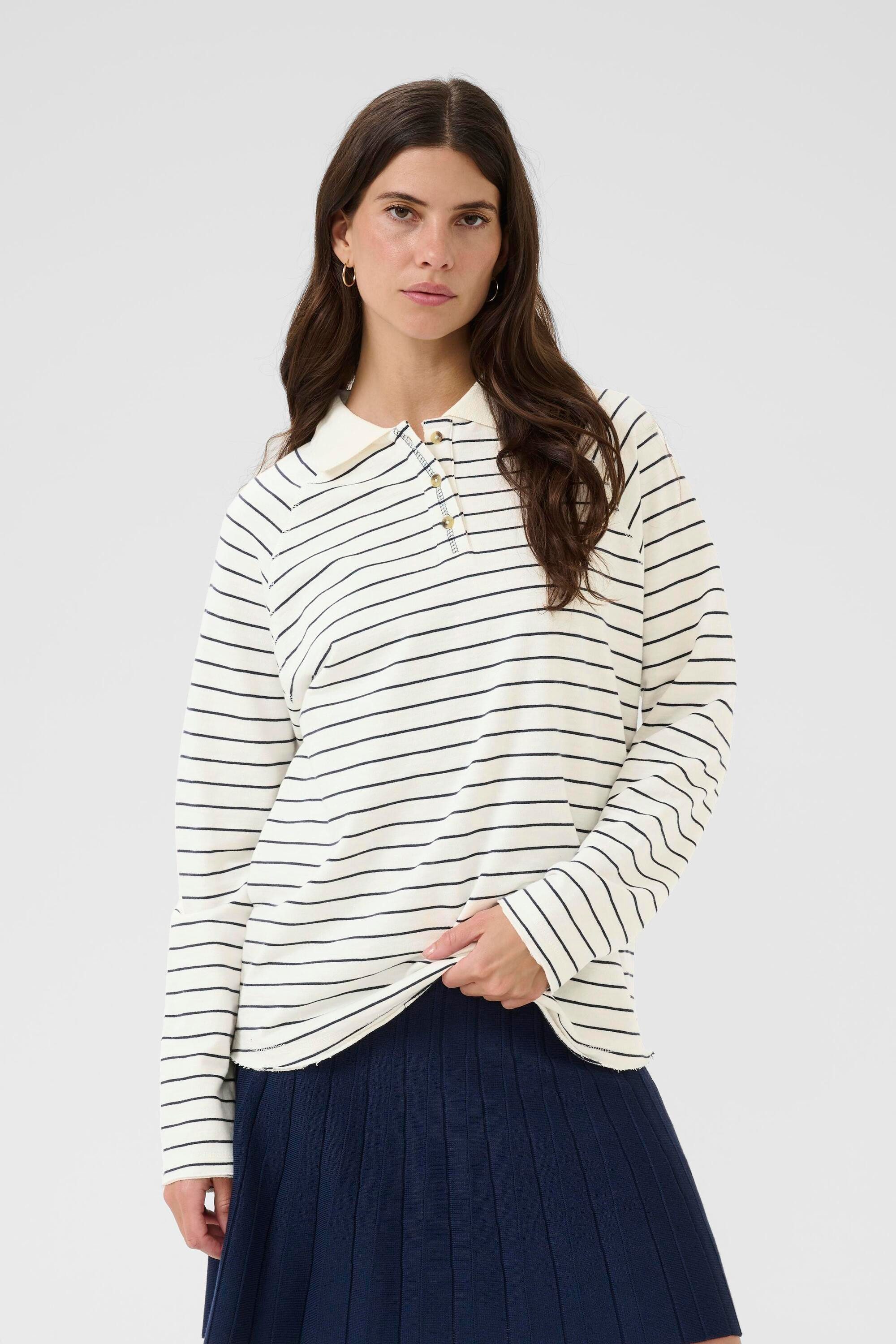 Cream Langarmbluse Kurzarm-Bluse CRVerma