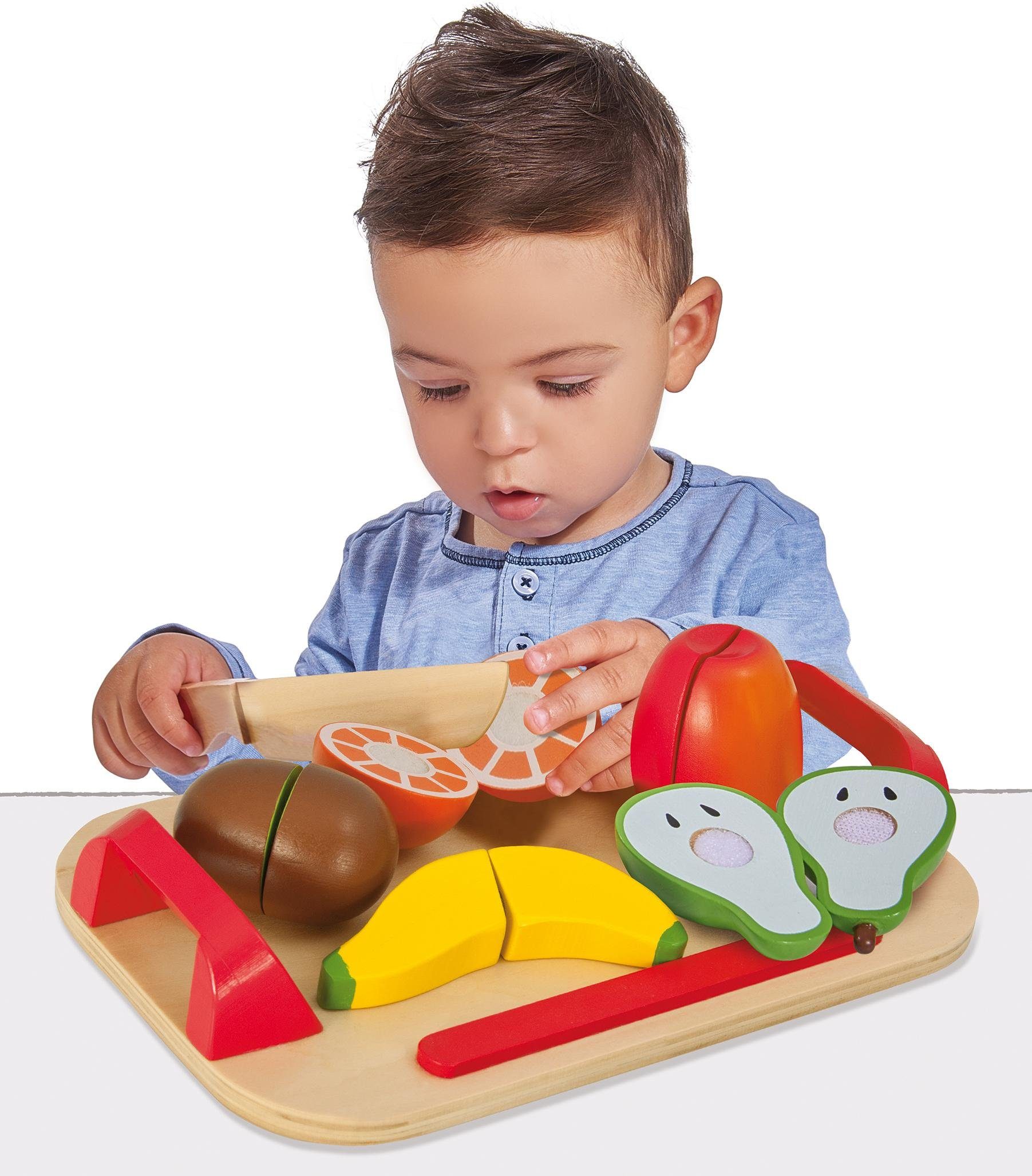 Eichhorn Spiellebensmittel Holzfrüchte auf Brett, (12-tlg)