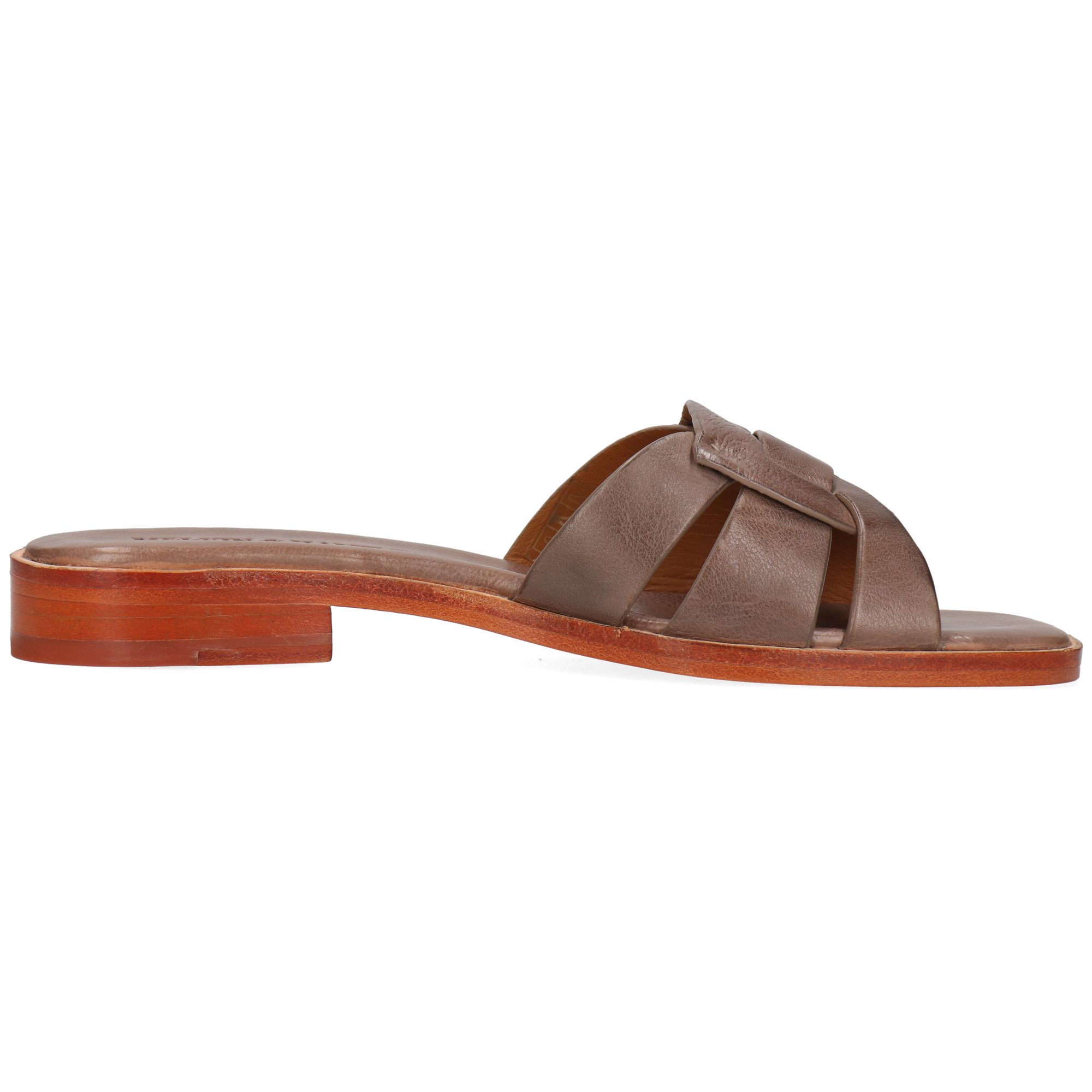 Melvin & Hamilton Everly 16 Leder-Pantoletten für Damen Pantolette Flache Absätze, Echtes Leder, Vegetabile Gerbung