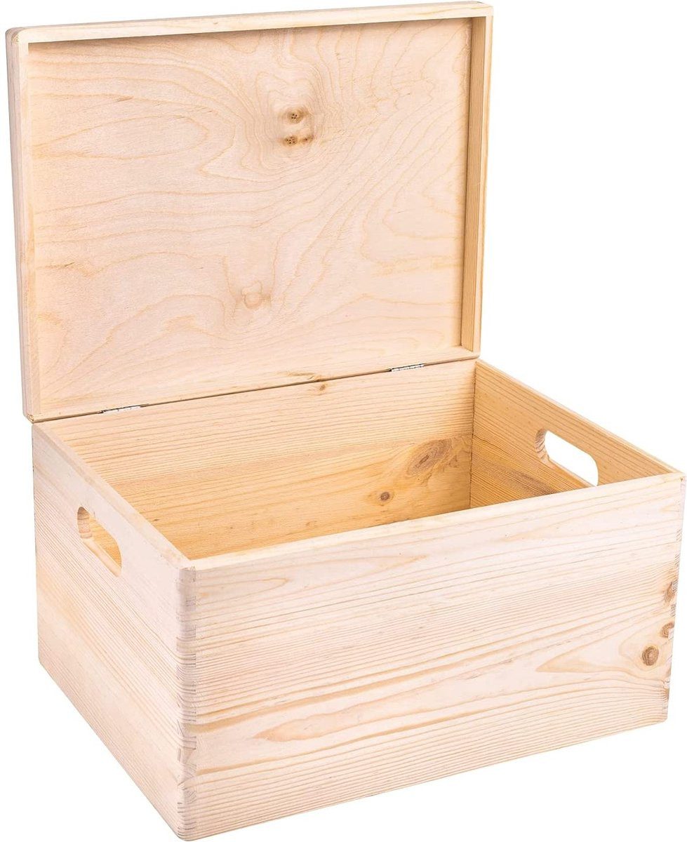 KESPER® Allzweckkiste 69601, FSC Holz Aufbewahrungsbox mit Griffen und Deckel (1 St)
