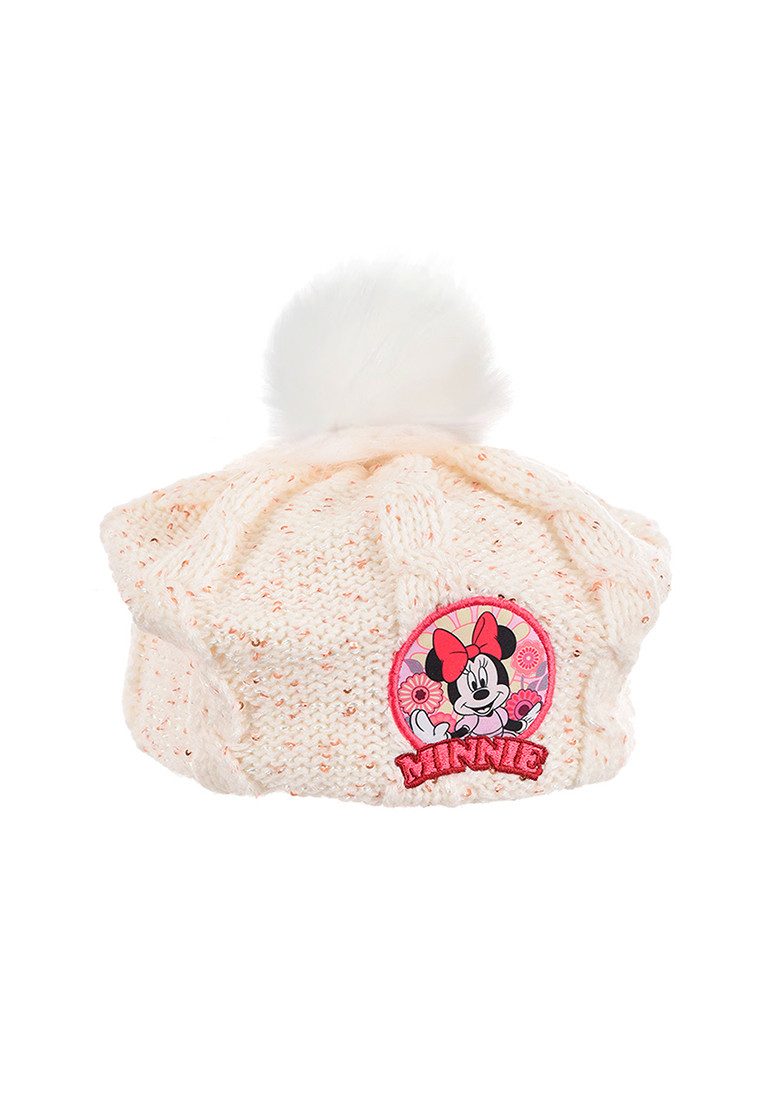 Disney Minnie Mouse Bommelmütze Mädchen Kinder Winter-Strick-Baskenmütze