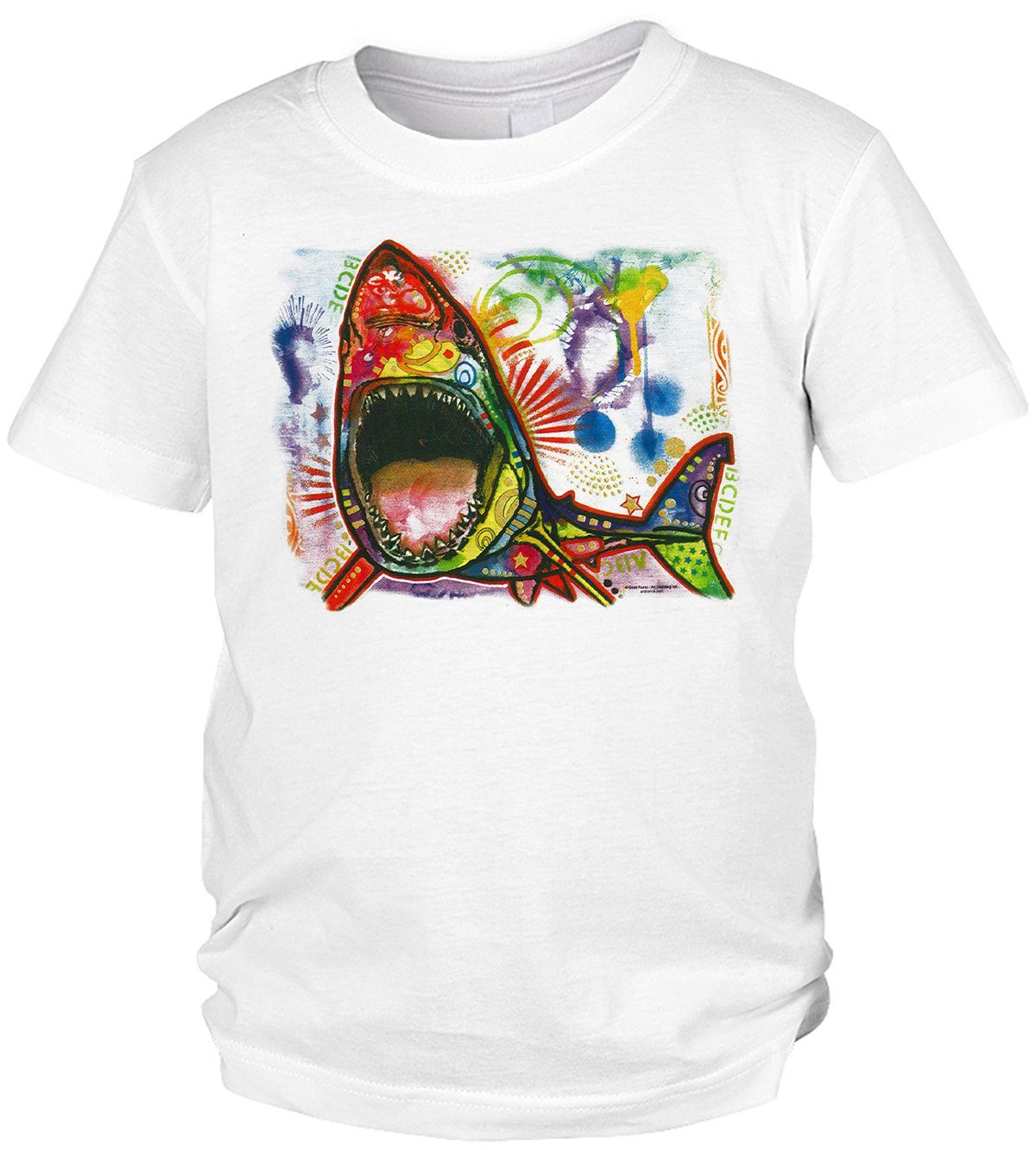 Kinder Shirts Tini - Shirts Print-Shirt Hai Motiv Kindershirt buntes Haishirt für Kinder : Shark