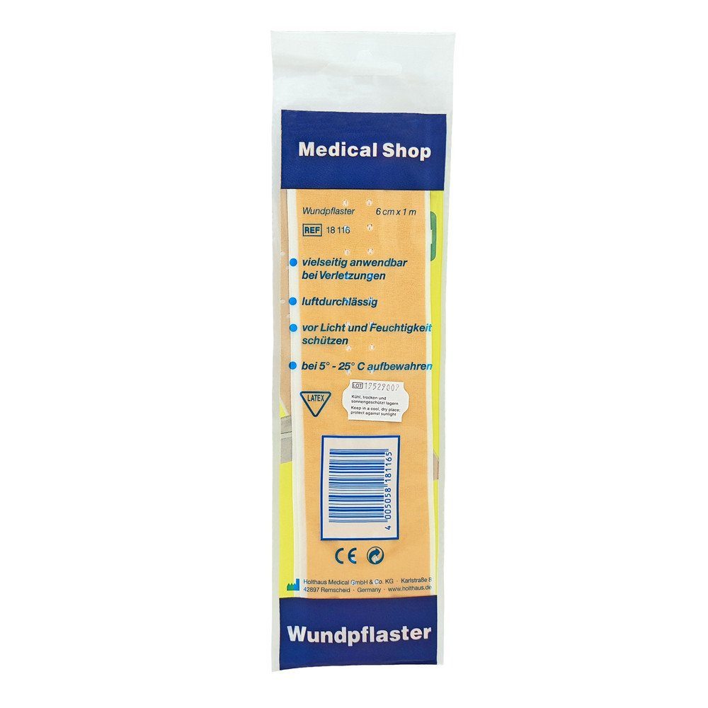 HOLTHAUS Wundpflaster Wundpflaster Ypsiplast, starr, 6 cm x 1 m