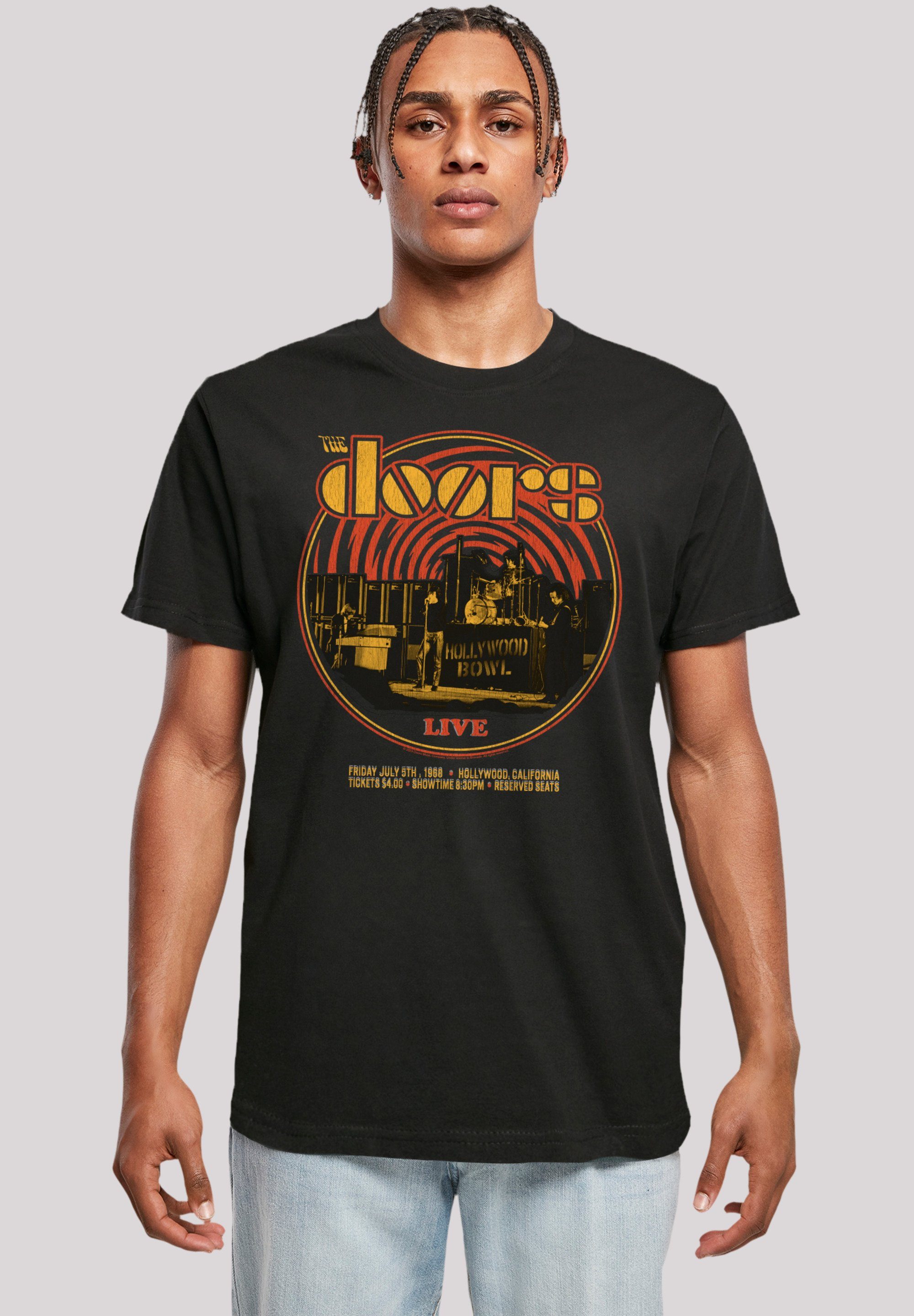 The Doors F4NT4STIC 68 Musik, langer und Schnitt Körperbetonter, Live T-Shirt Logo, schmaler Band, Retro Music