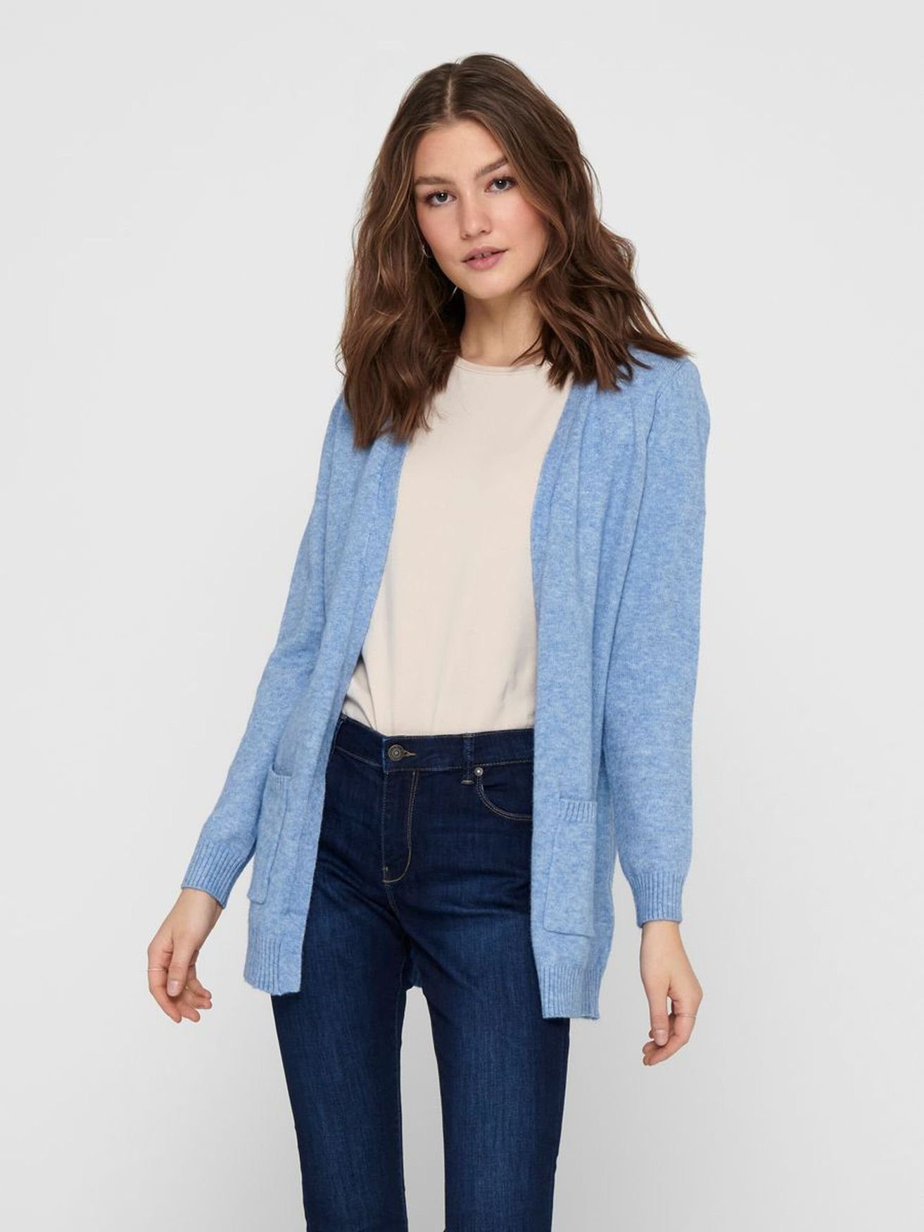 ONLY Cardigan Langes Design Stretch Strickjacke günstig online kaufen