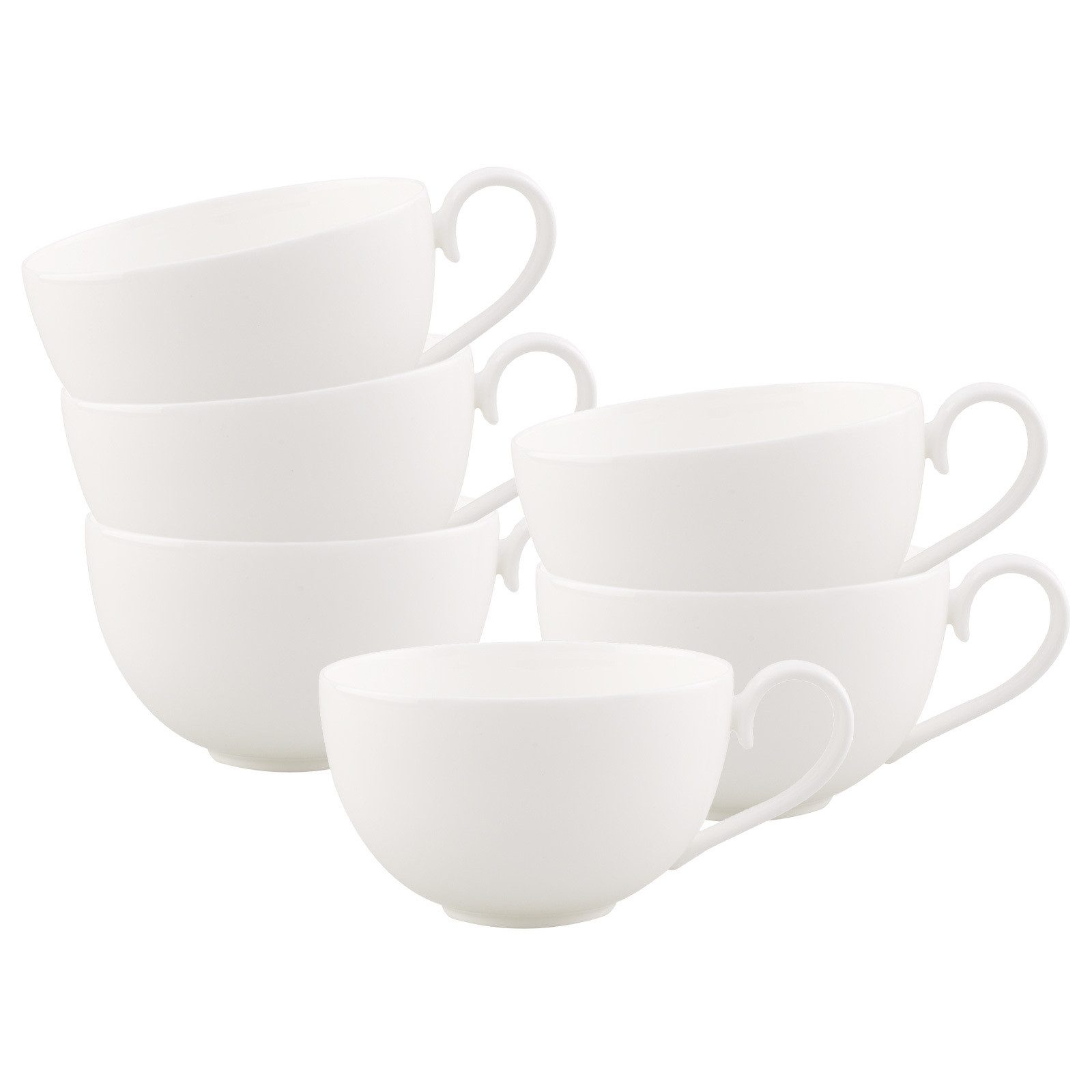 Villeroy & Boch Cappuccinotasse Royal Café au lait Tasse 370 ml 6er Set, 6-tlg., Porzellan
