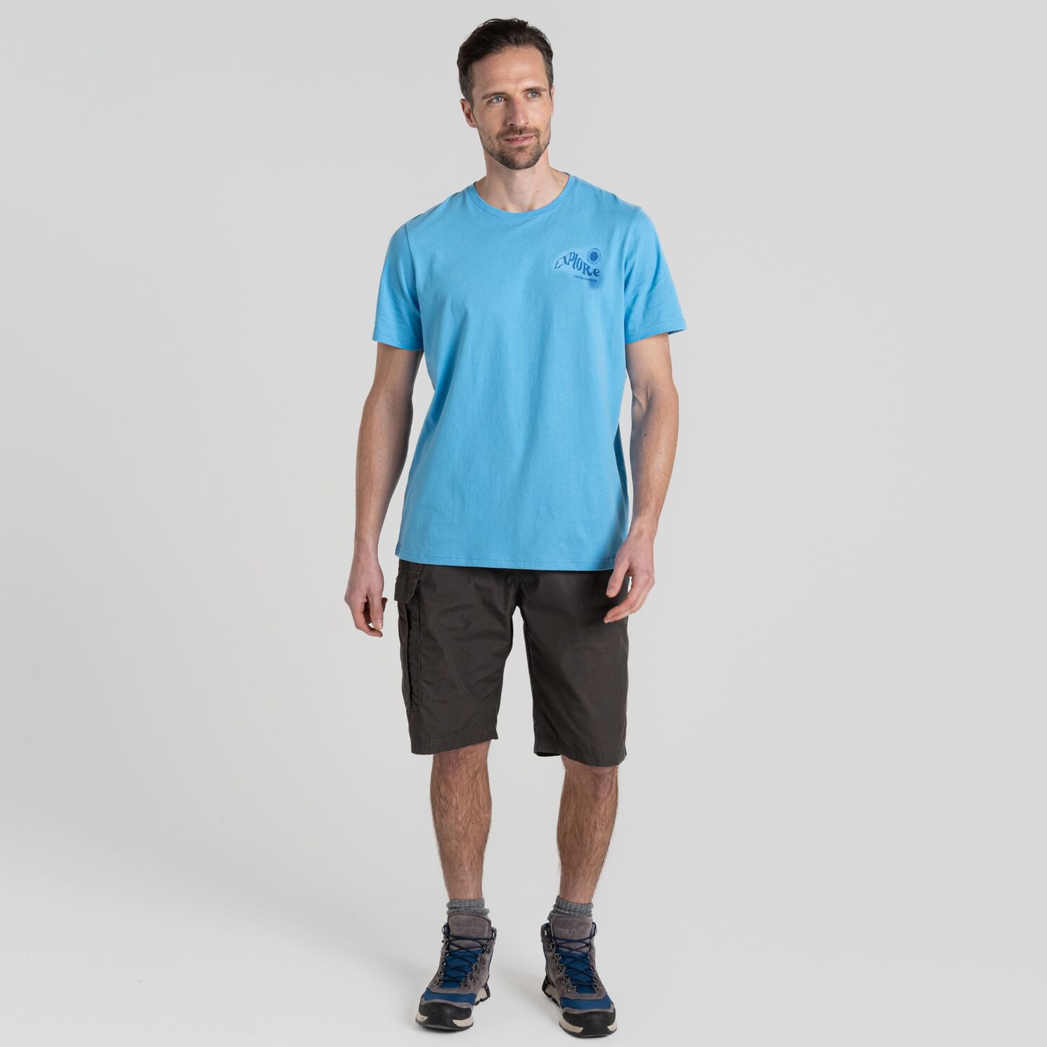 Craghoppers T-Shirt Craghoppers - Lucent LOGO T-Shirt aus Bio Baumwolle, blau