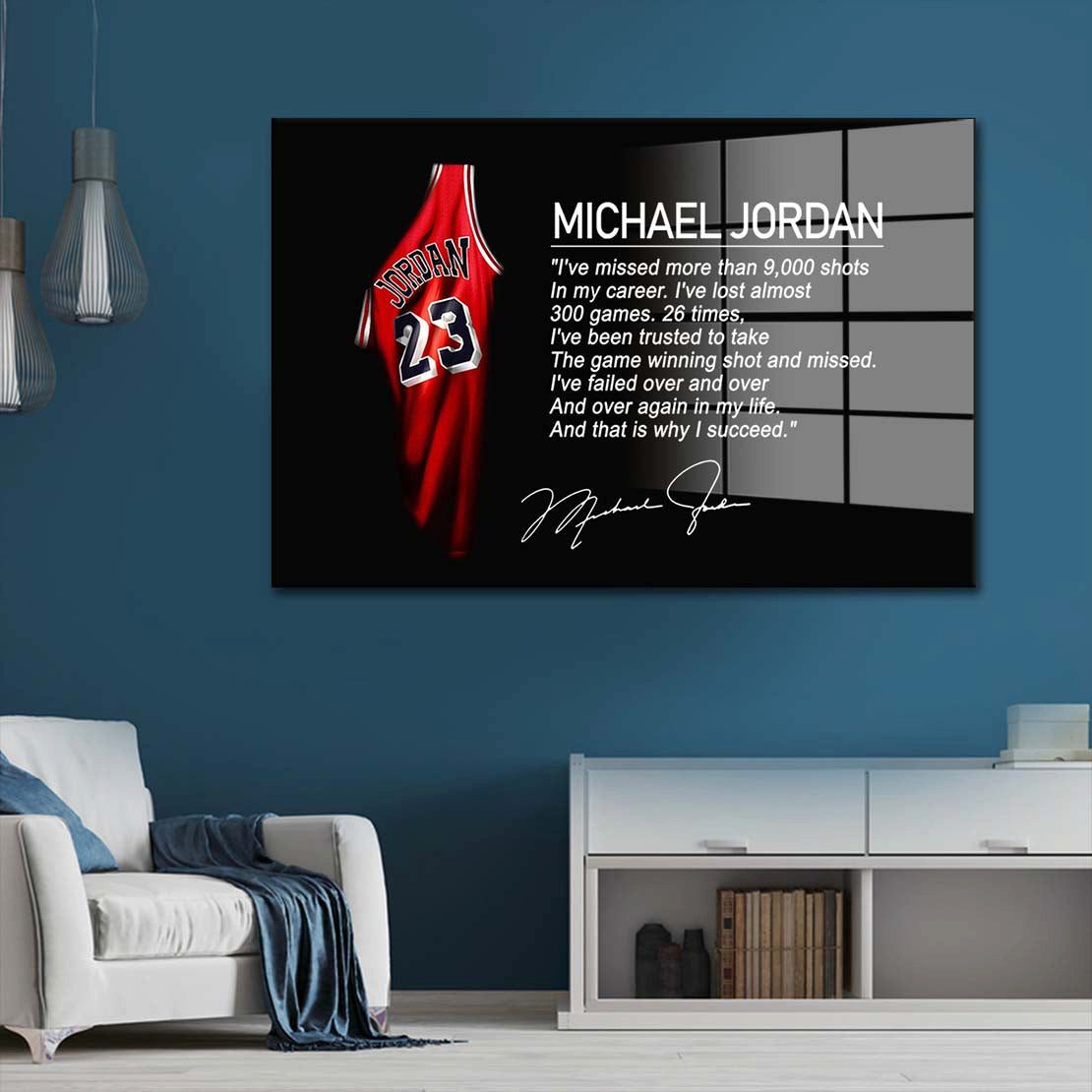 Artedinoi Acrylglasbild Basketball Motivation Acrylglas Wandbild Bild Wanddeko Wohnzimmer XL